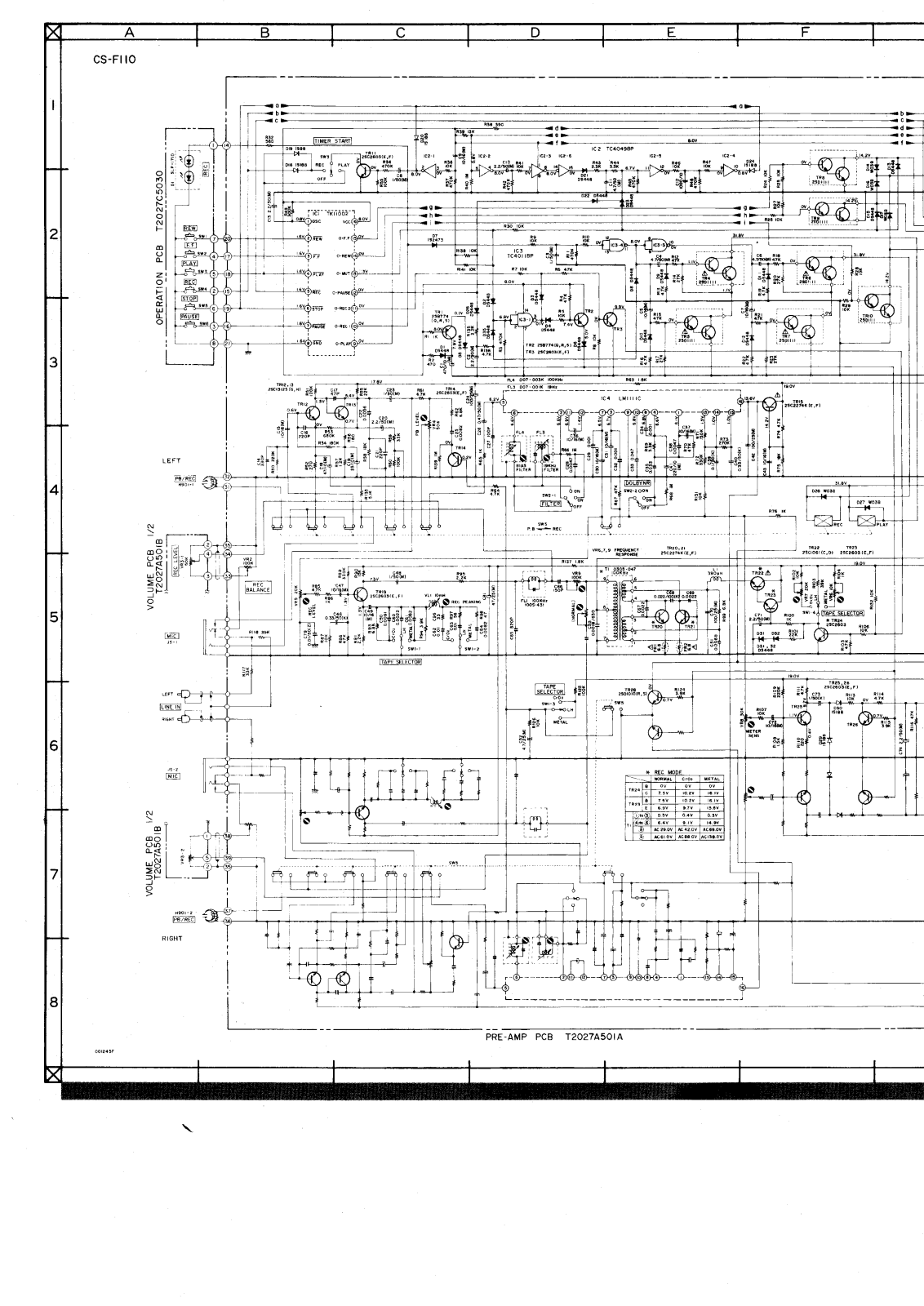 Akai CSF110 Schematic