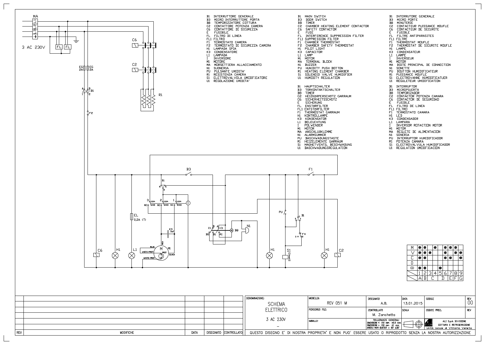 Lainox REV051M Drawing