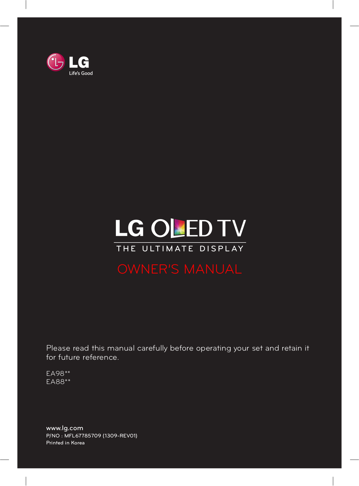 LG 55EA980V User guide