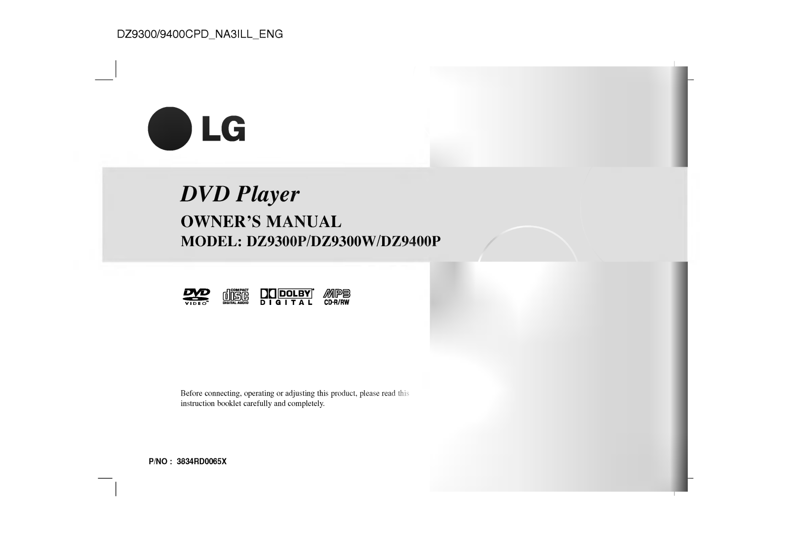 LG DZ9300CPD Manual book