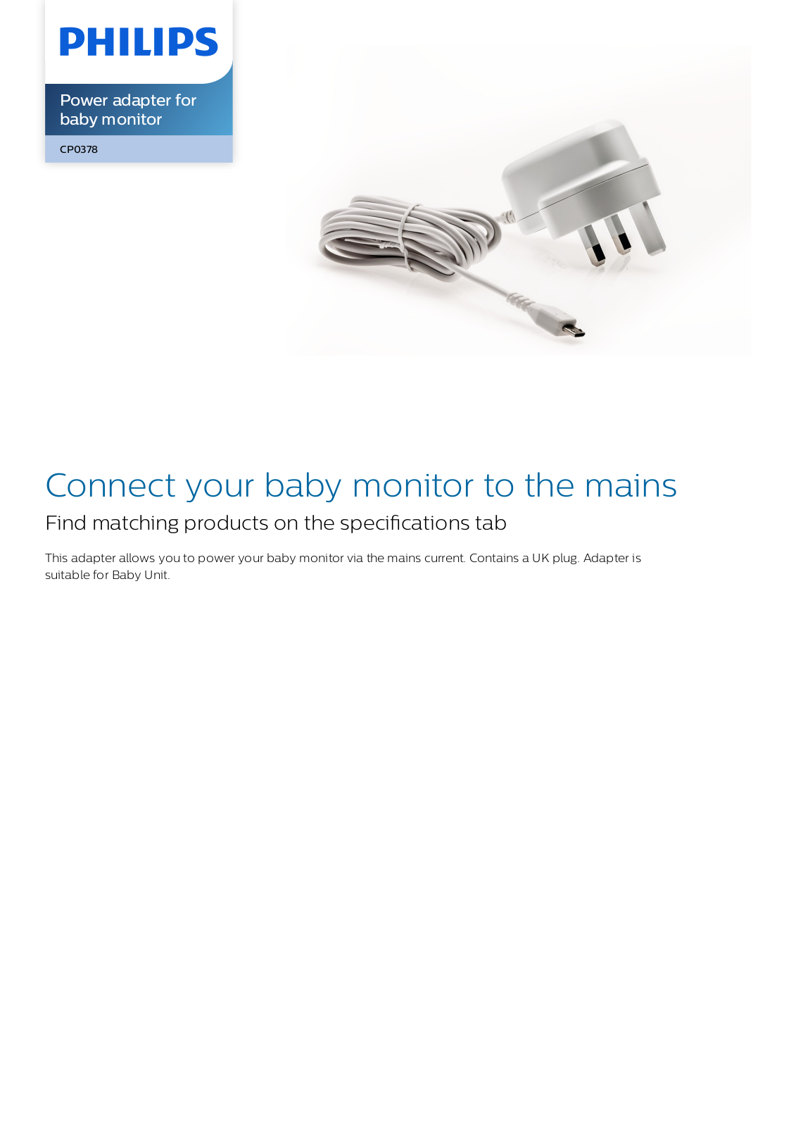 Philips CP0378/01 leaflet - ManualMachine.com