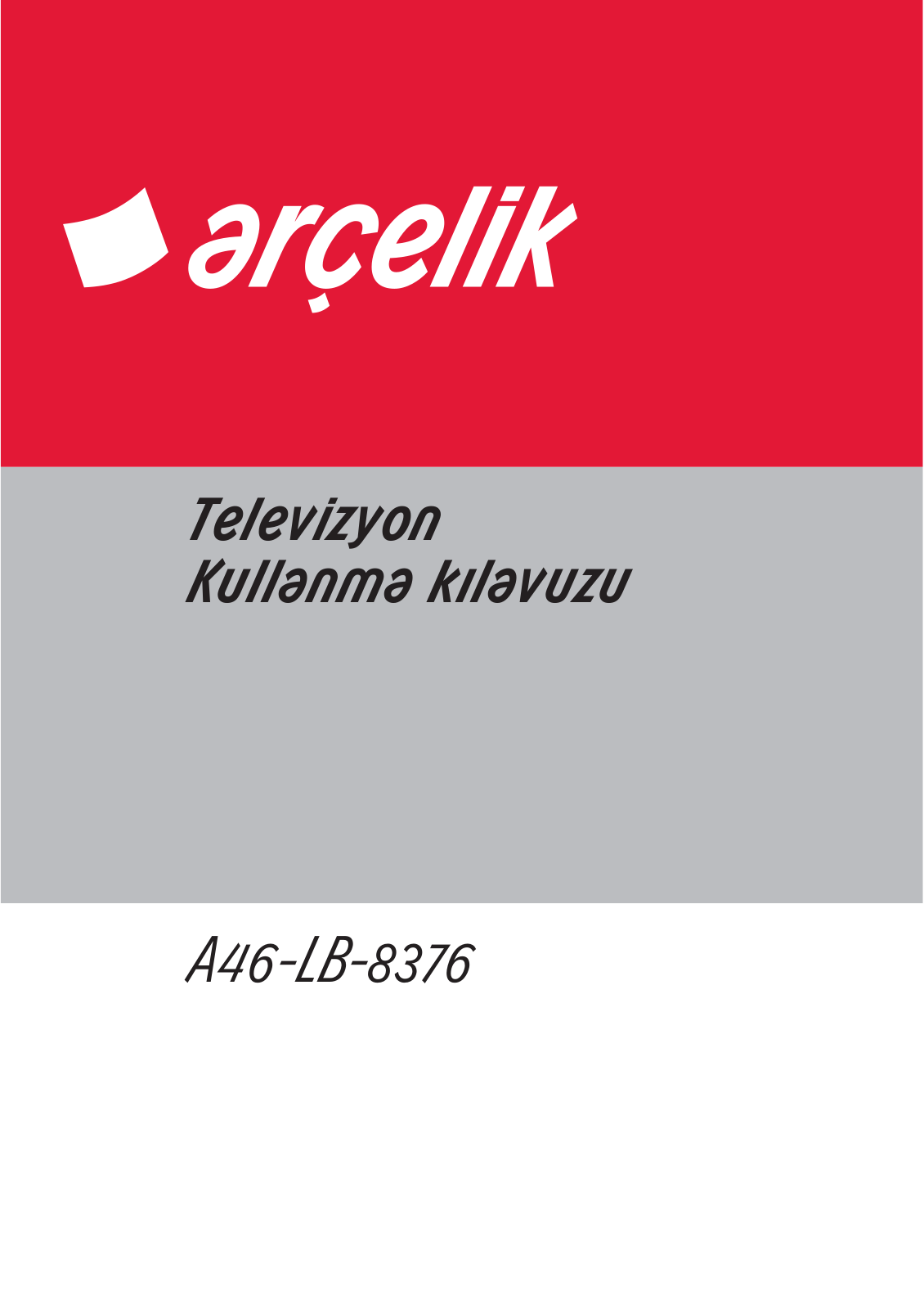 Arçelik A46-LB-8376 User manual