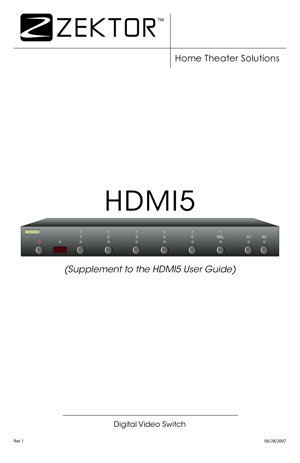 Zektor HDMI5 user manual