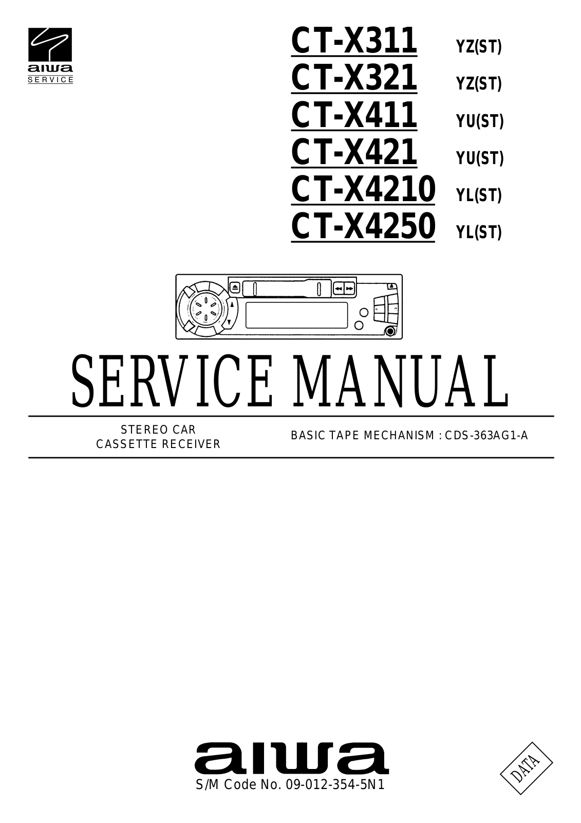 Aiwa CT-X311, CT-X411, CT-X421, CT-X4210, CT-X4250 Service Manual