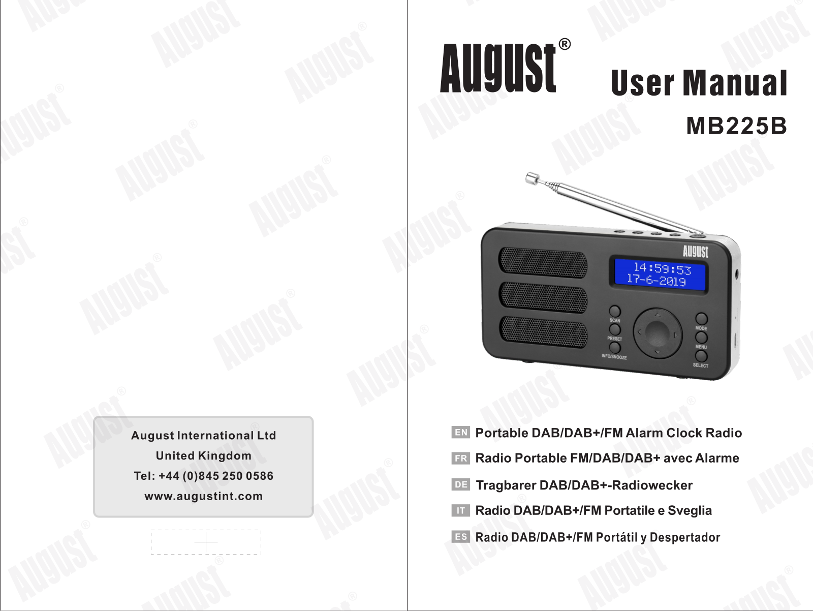 August MB225B Users guide