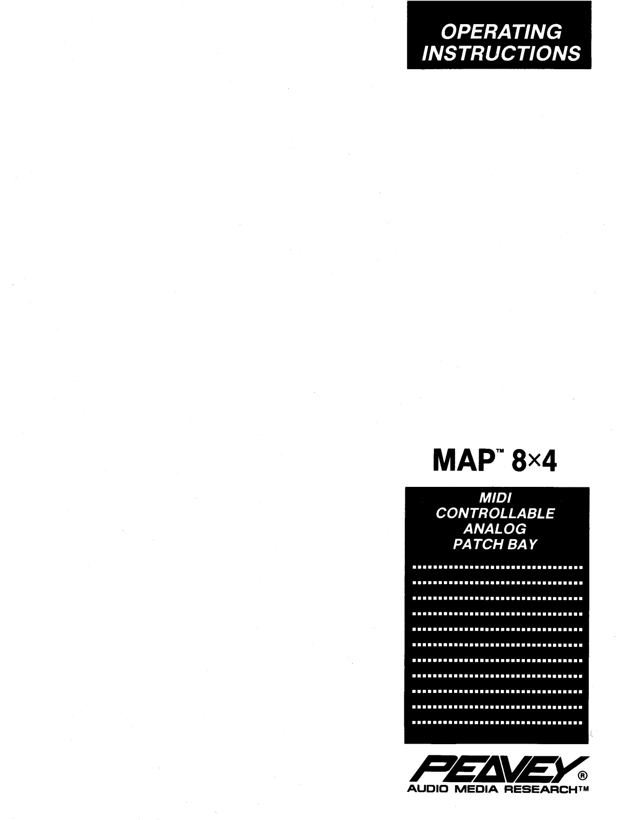 Peavey MAP 8X4 Operating guide