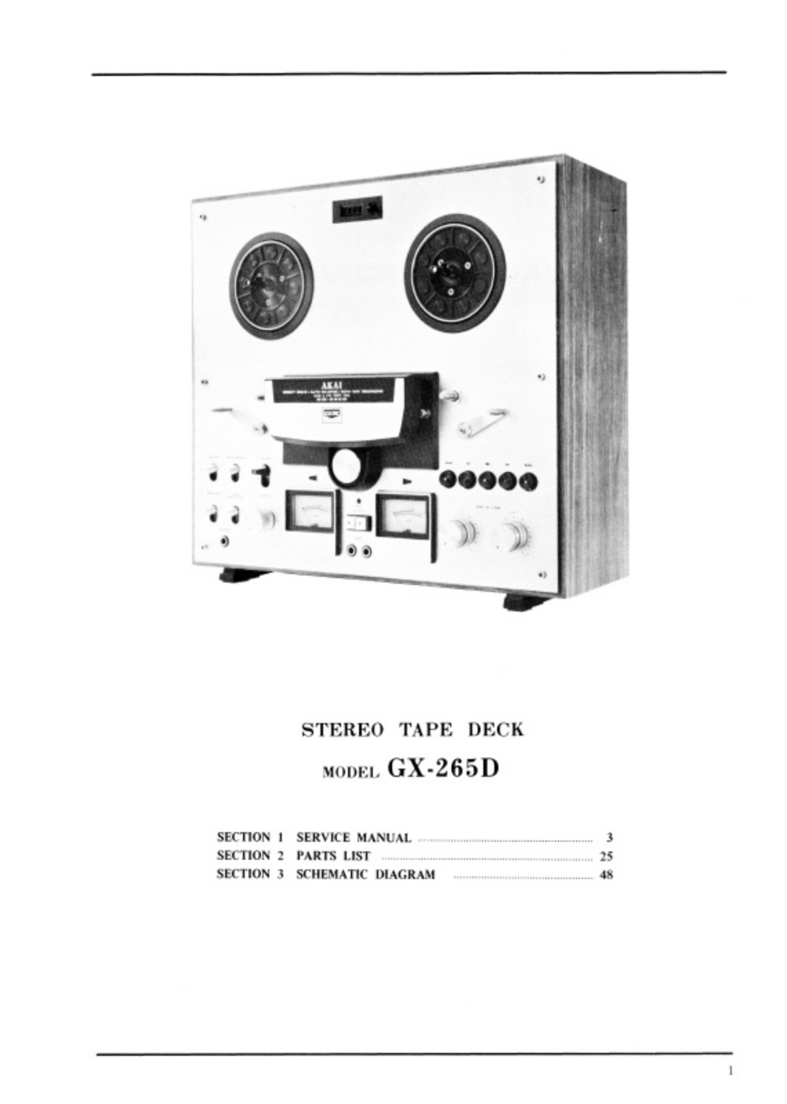AKAI GX 265D  MS Service Manual