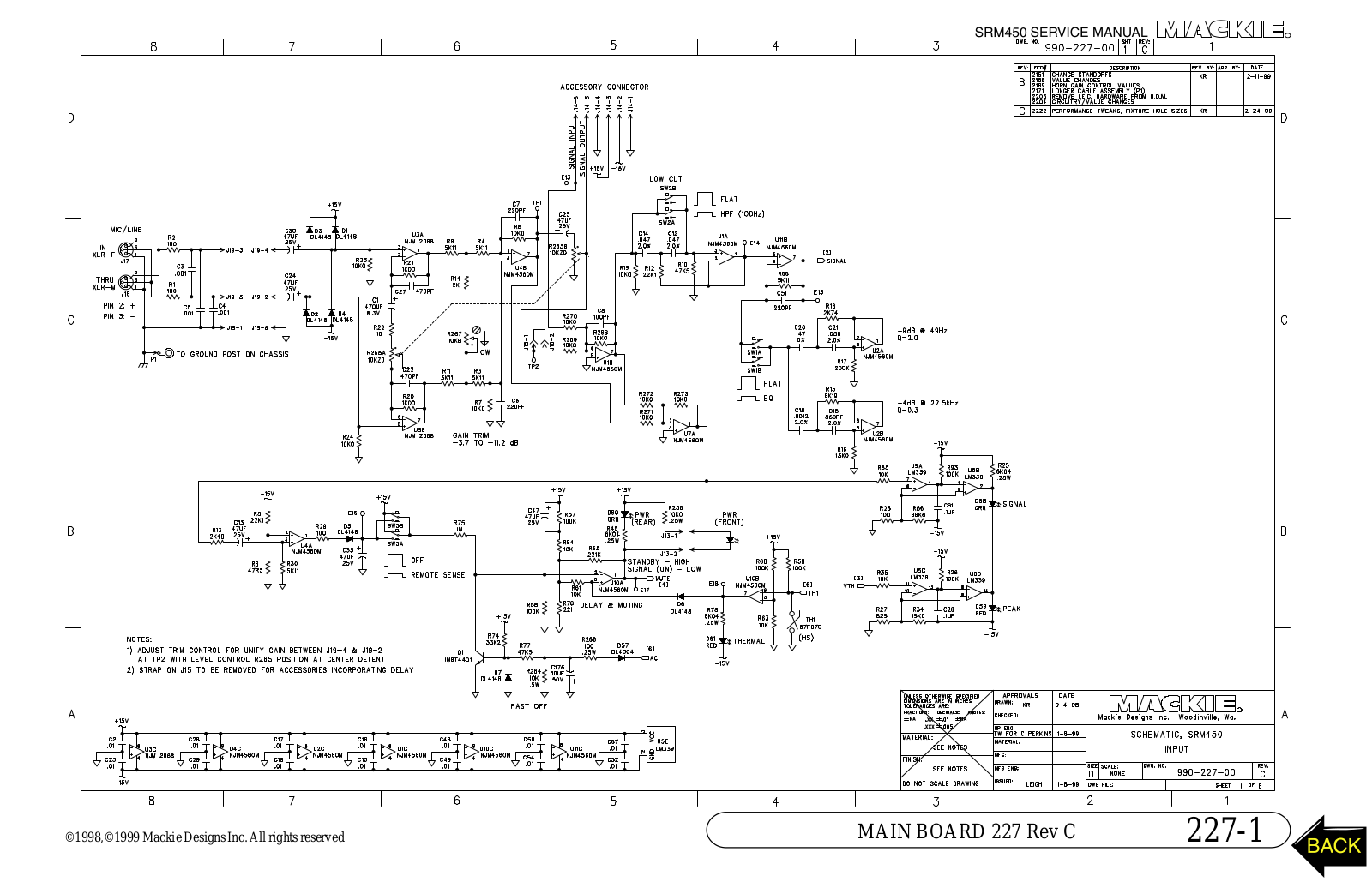 Mach 1 Acoustics SRM-450 Service manual