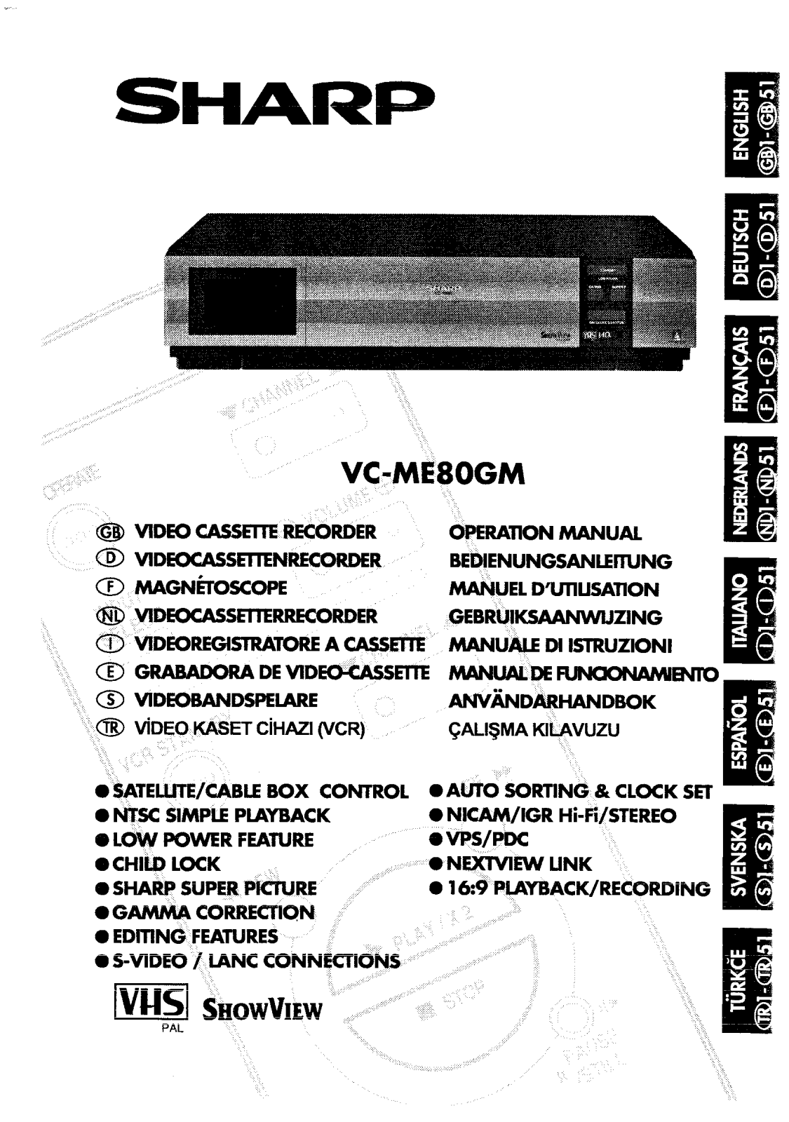 Sharp VC-ME80GM User Manual