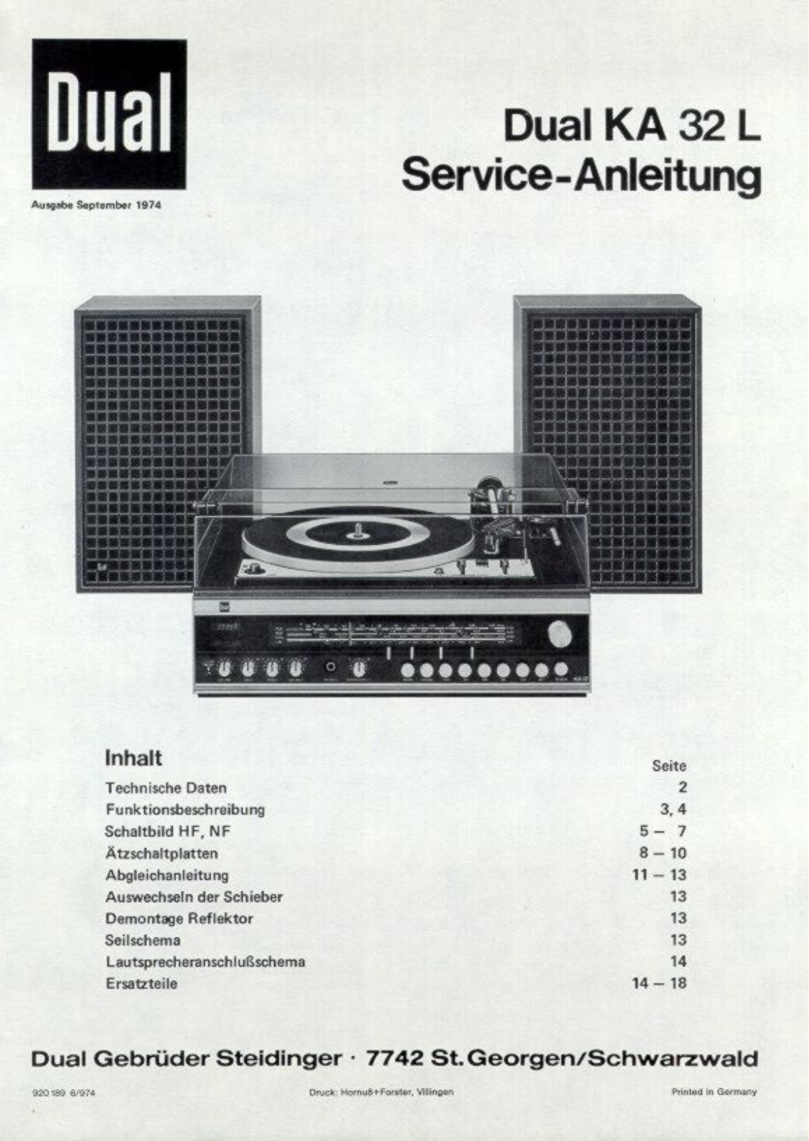 Dual KA-32 Service manual