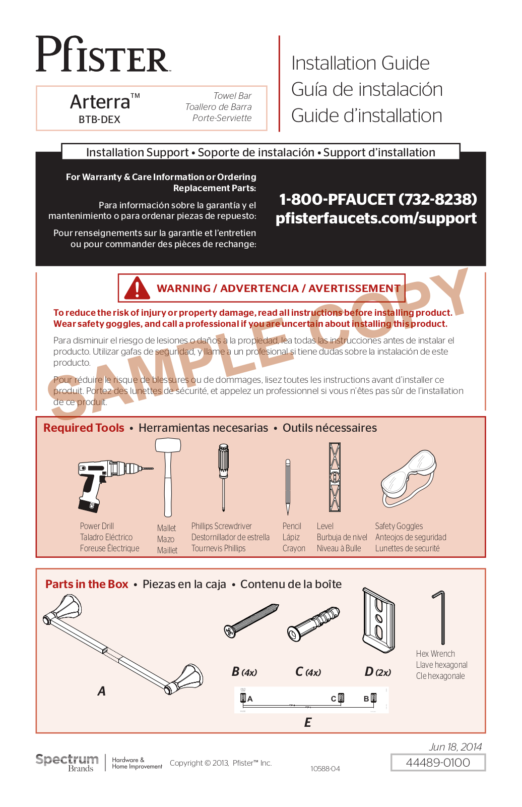 Pfister PPR3079 Installation & Assembly - ManualMachine.com