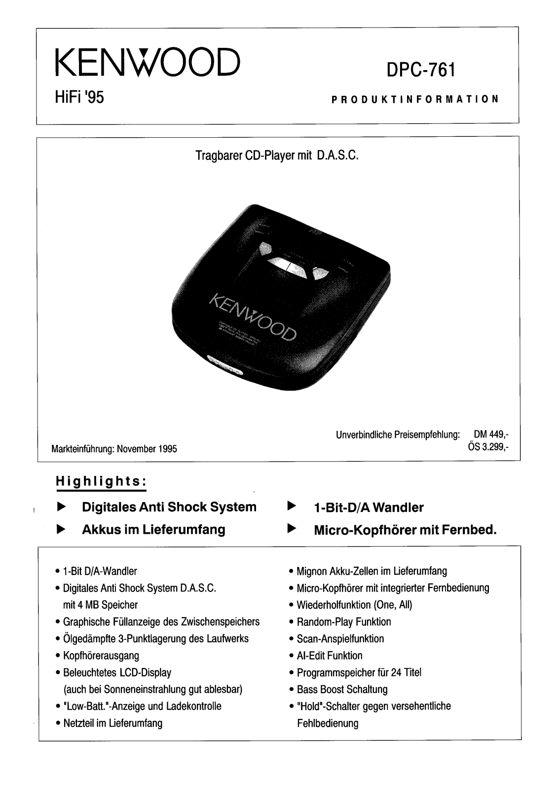 Kenwood DPC-761 User Manual