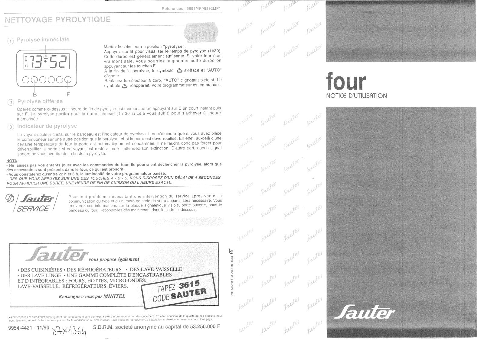 SAUTER 9891MP1 User Manual