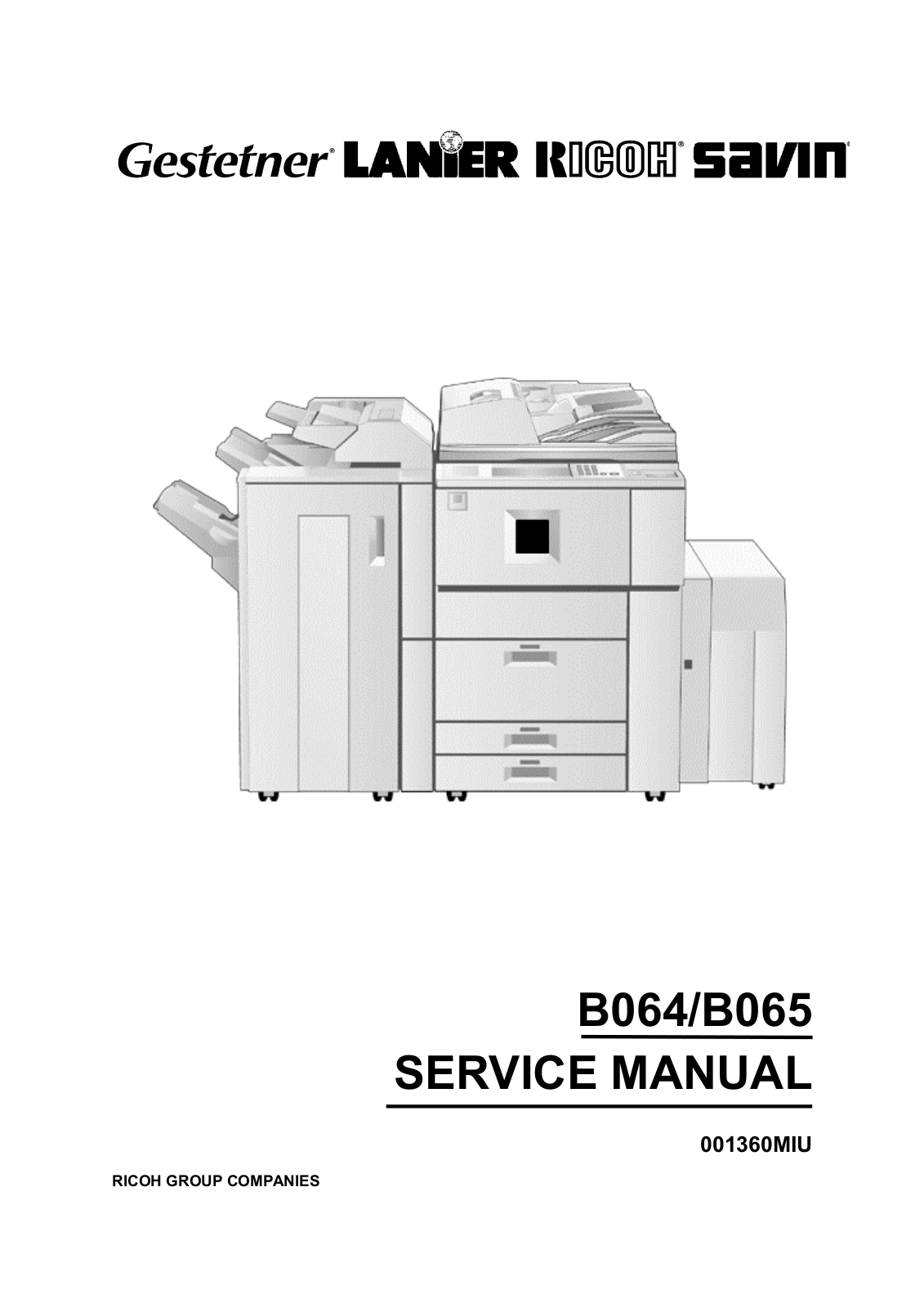 Ricoh B064 Service Manual