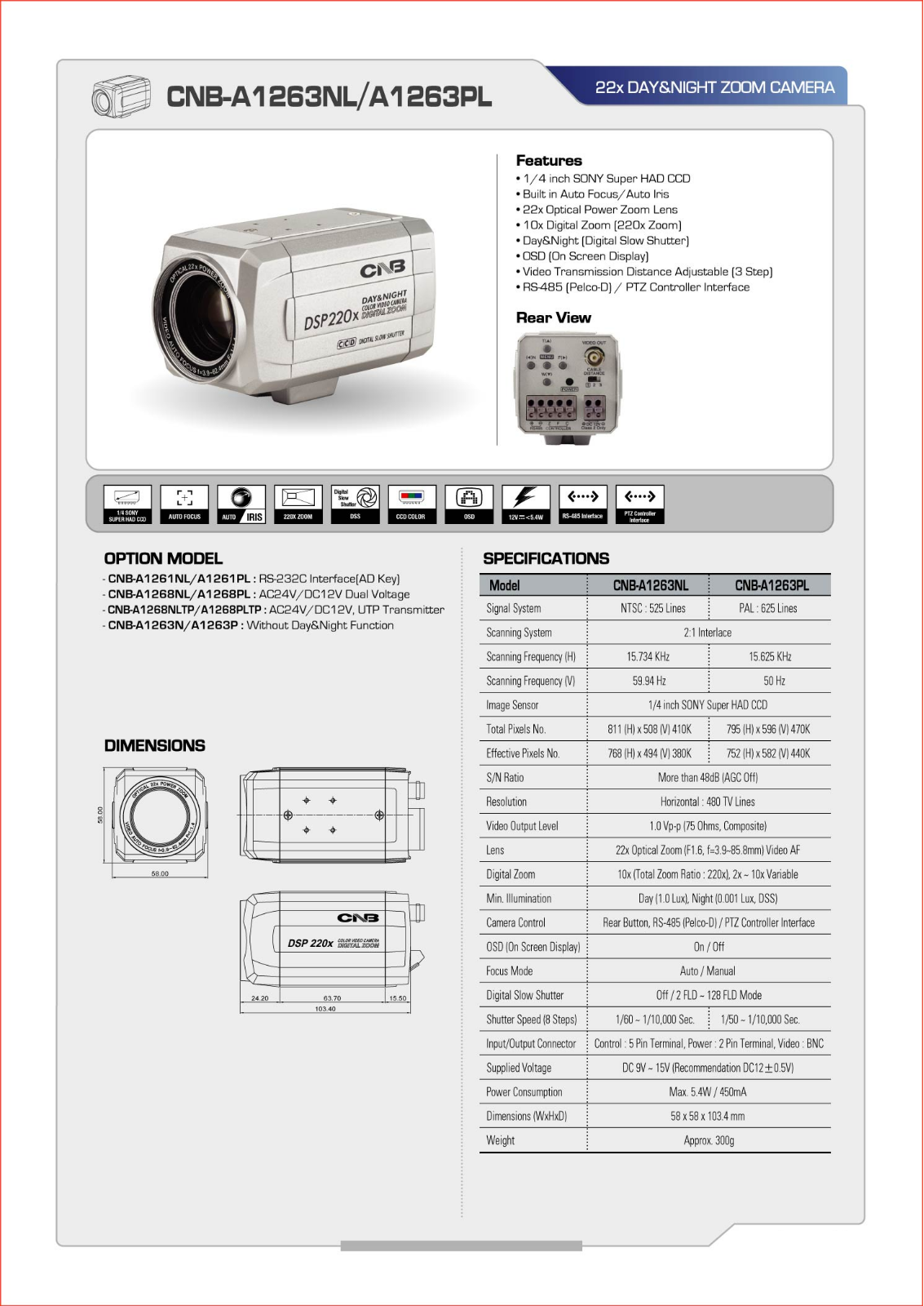 CNB A1268NL Specsheet