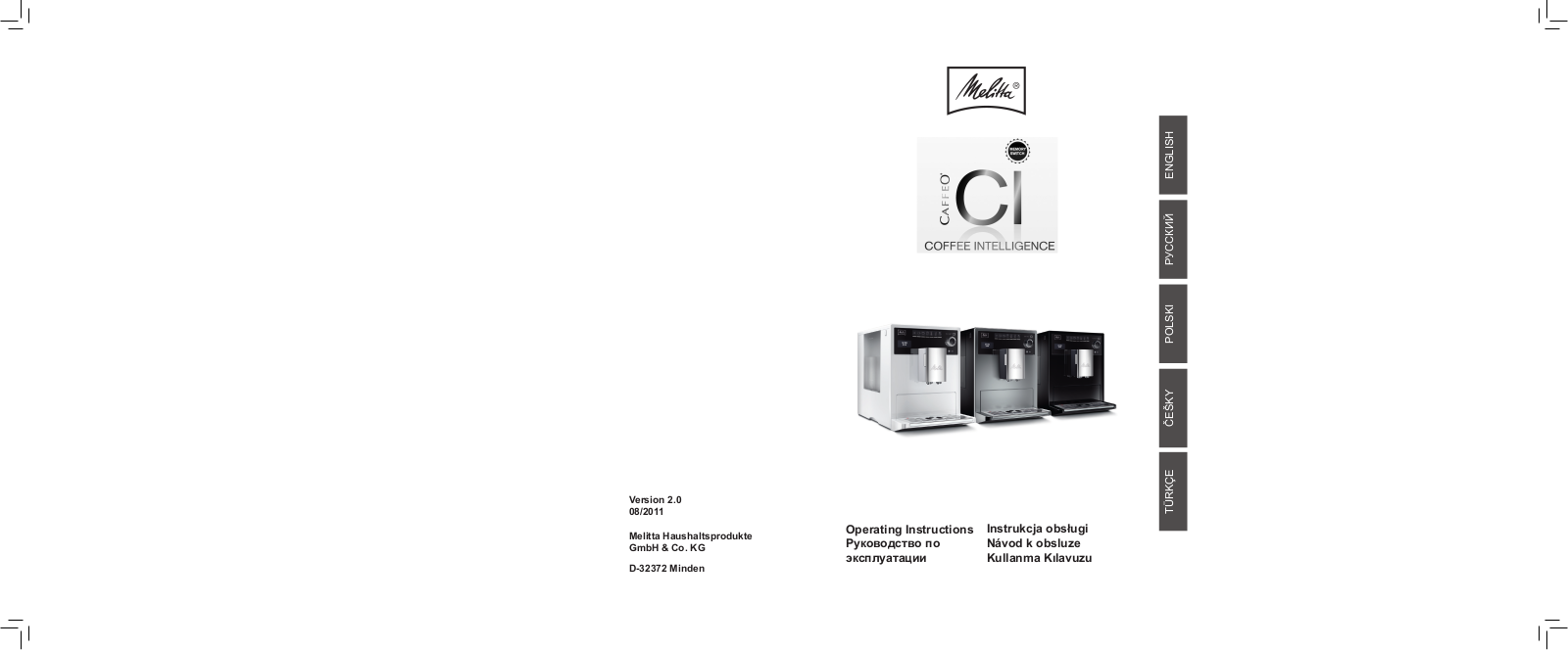 Melitta Caffeo CI User Manual