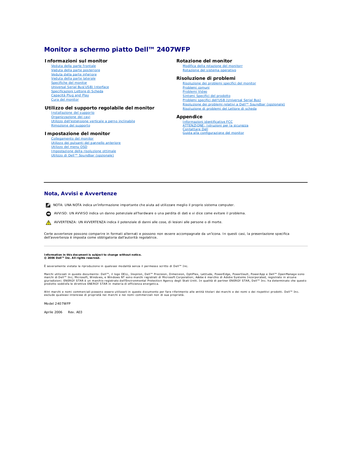 Dell 2407WFP User Manual