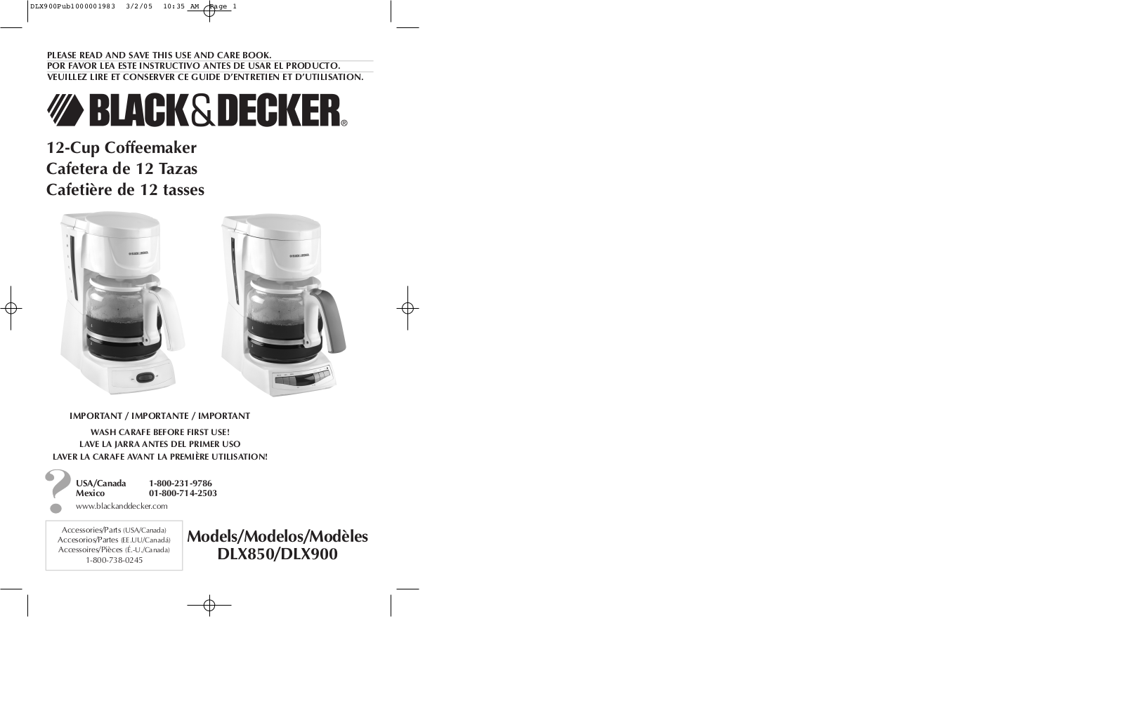 Black & Decker DLX850 User Manual