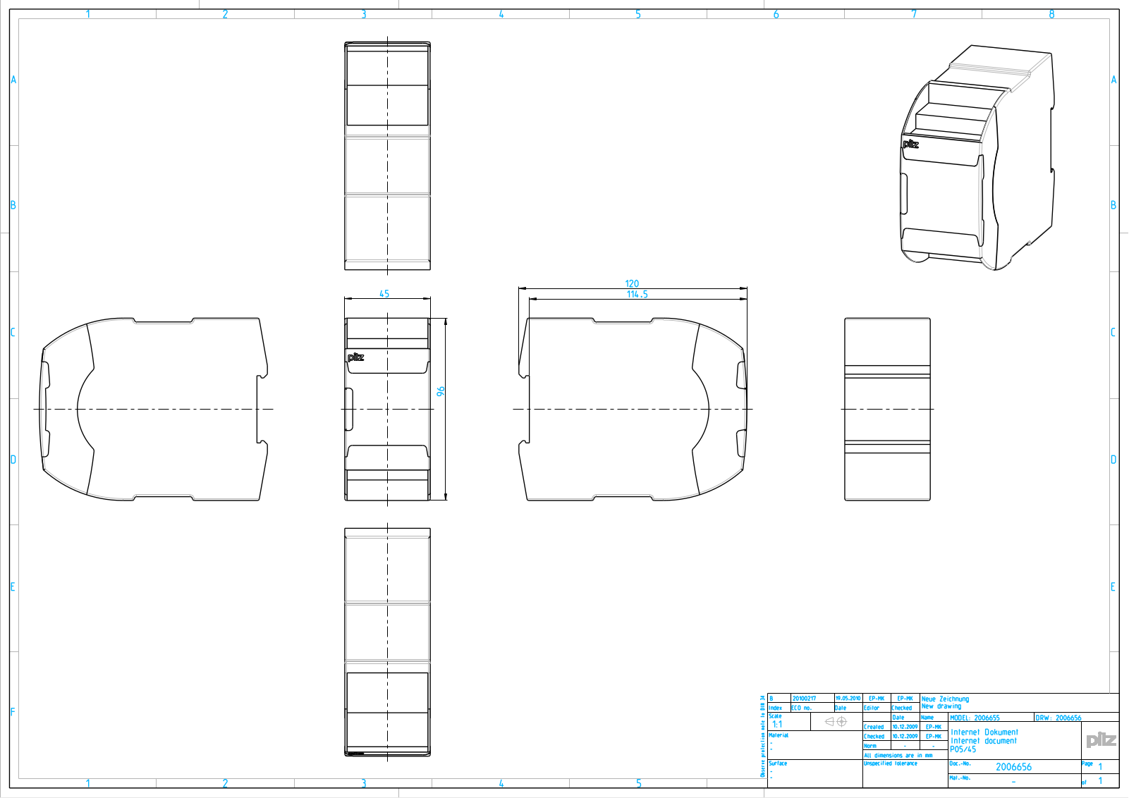 Pilz 2006655 CAD Drawings