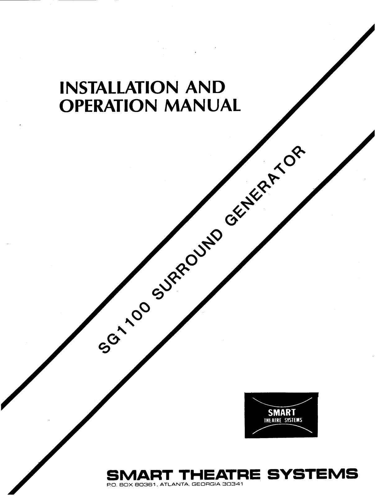 Smart SG1100 OPERATION MANUAL