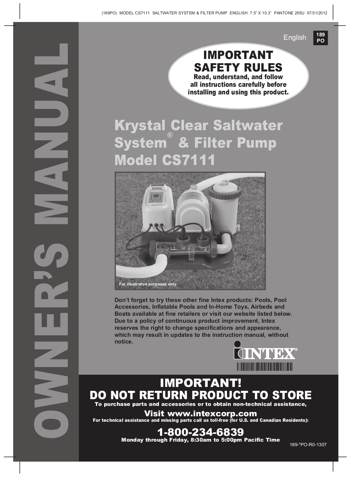 Intex CS7111 User Manual