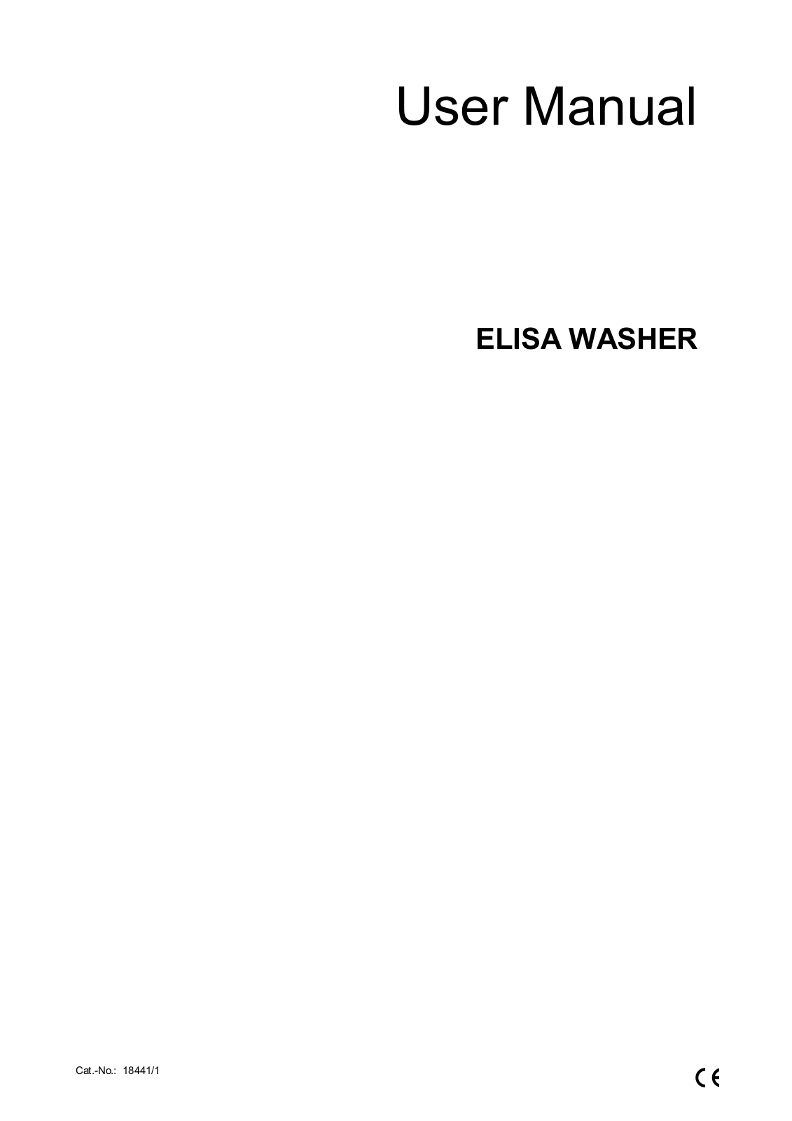 Human Elisa Washer User manual