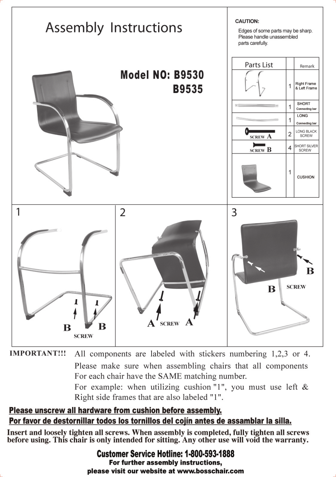 Boss B95352 Assembly Guide