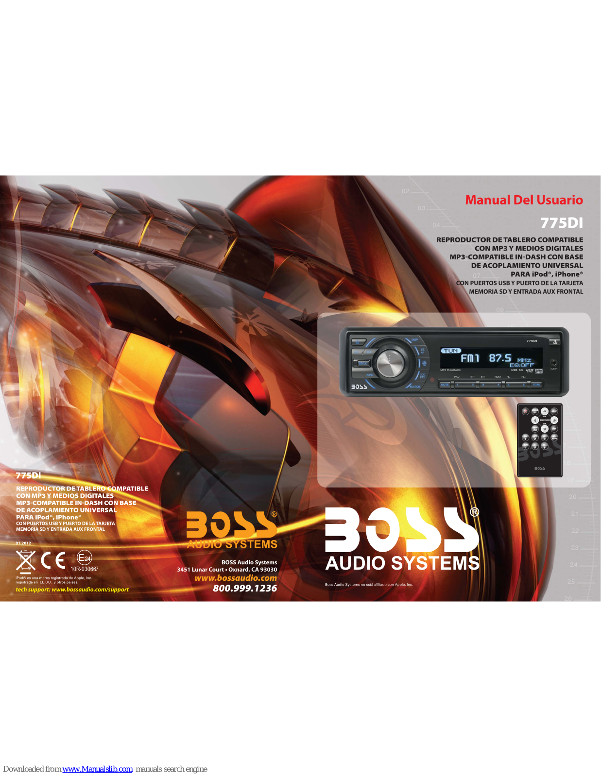 Boss Audio Systems 775DI Manual Del Usuario