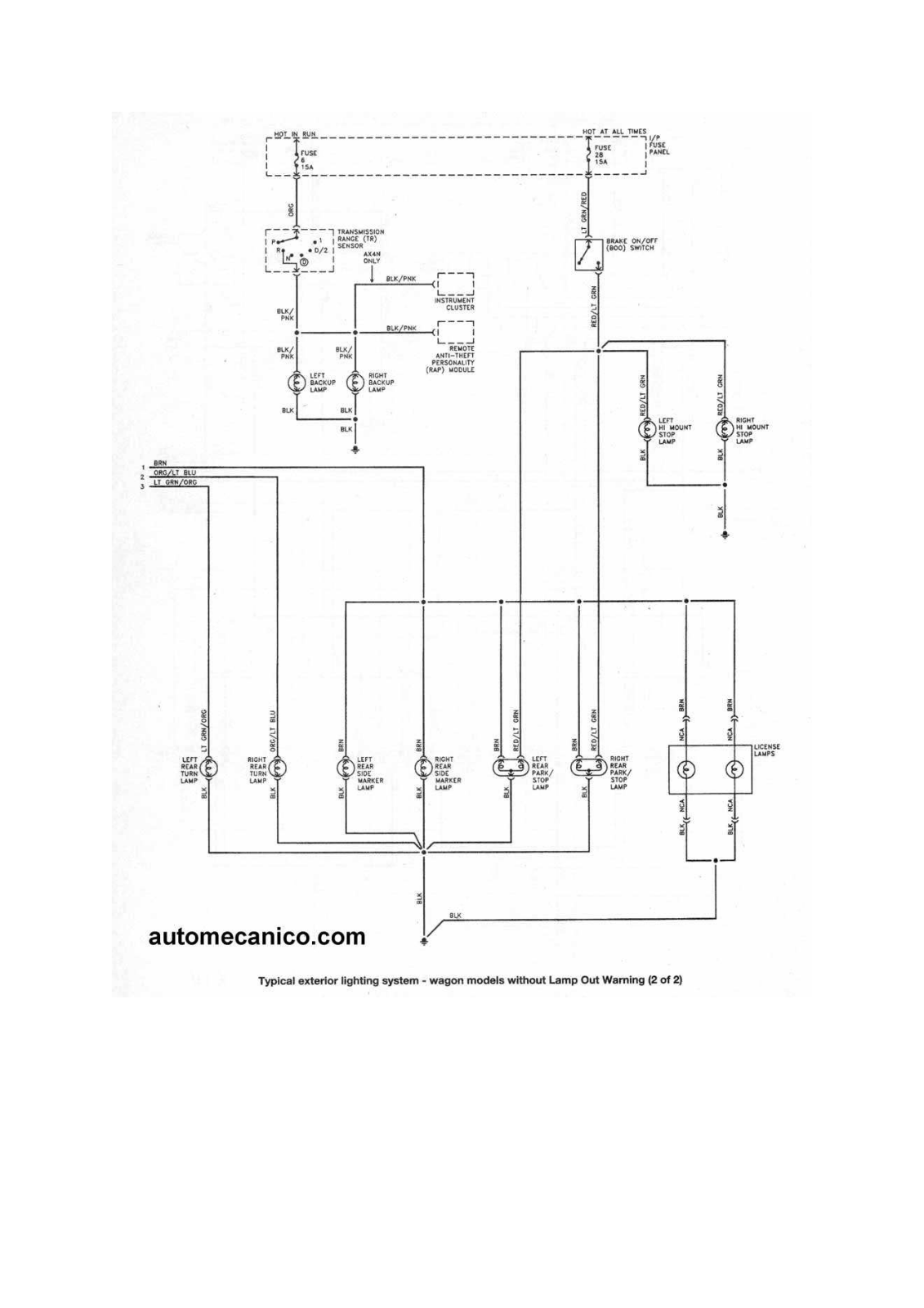 FORD Taurus 15-29 dtaur15 Diagram