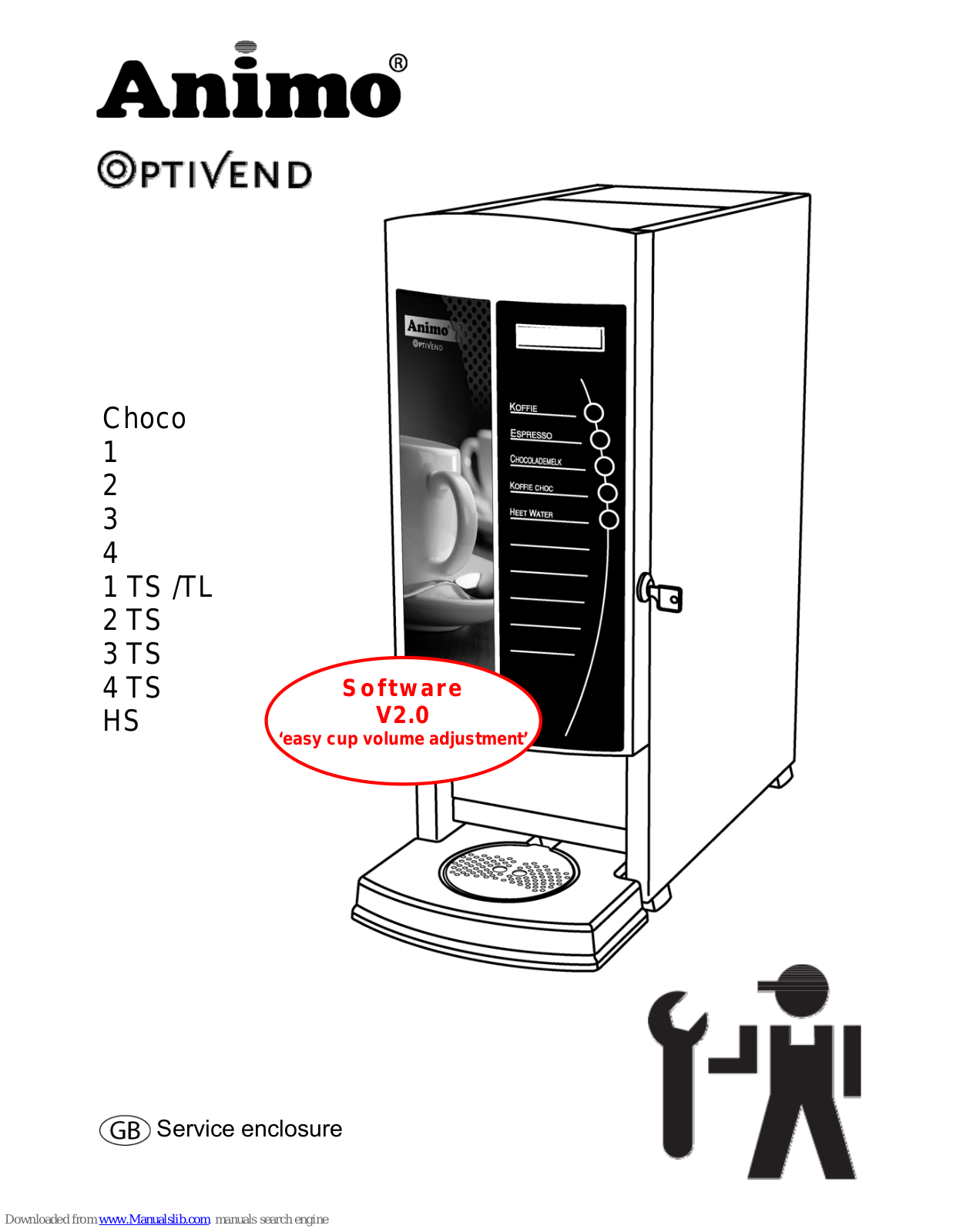 Animo Choco 4 TS, Choco 1, Choco 4, Choco 1 TS, Choco 2 TS Service Enclosure