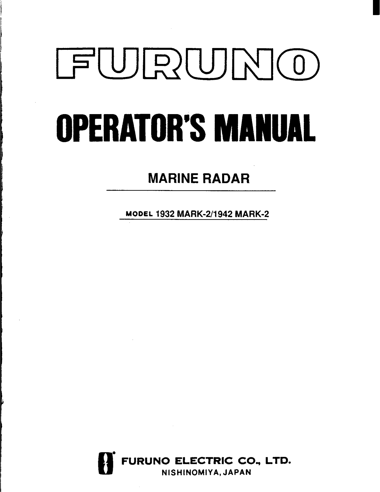 Furuno USA 9ZW1942M2 Users Manual