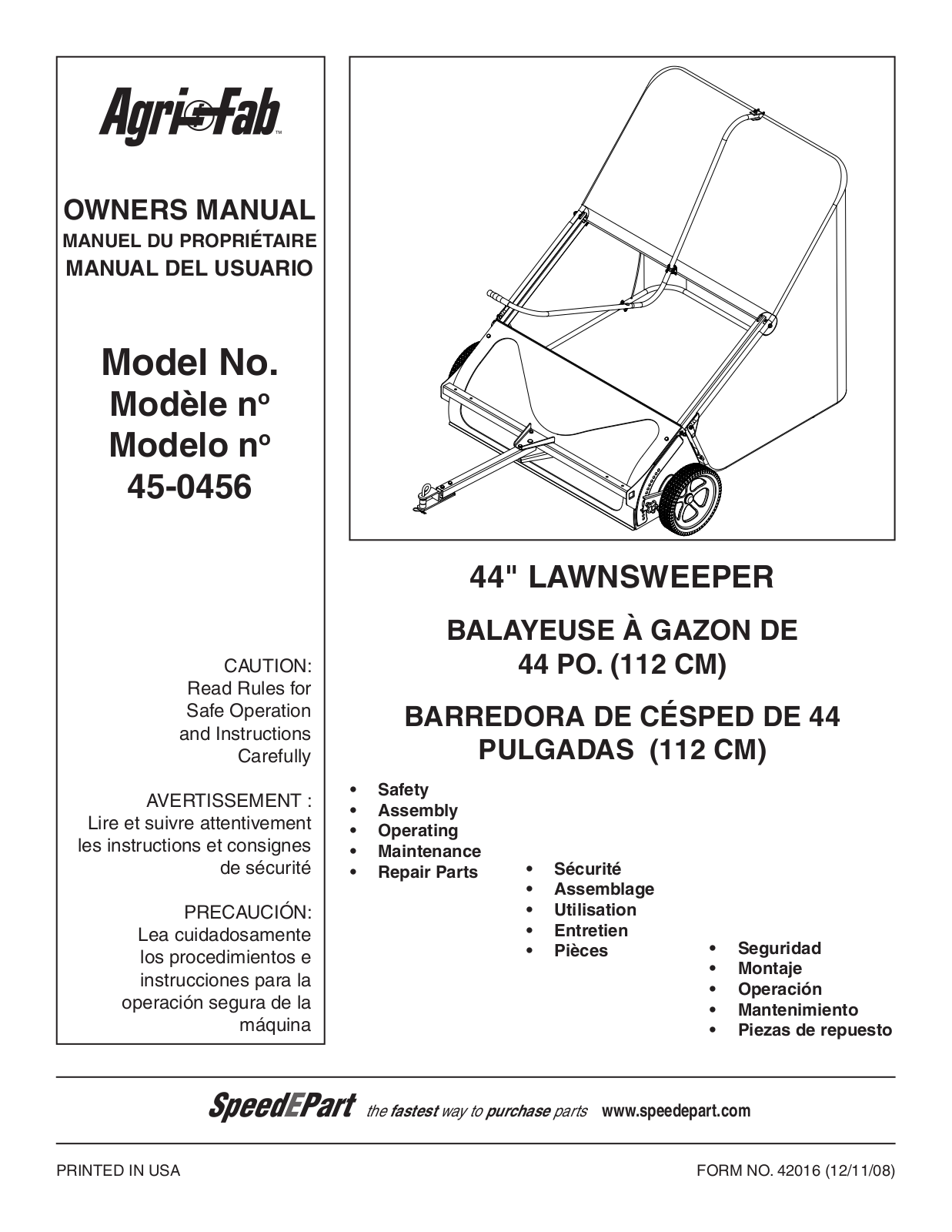 Agri-Fab 45-0456 User Manual