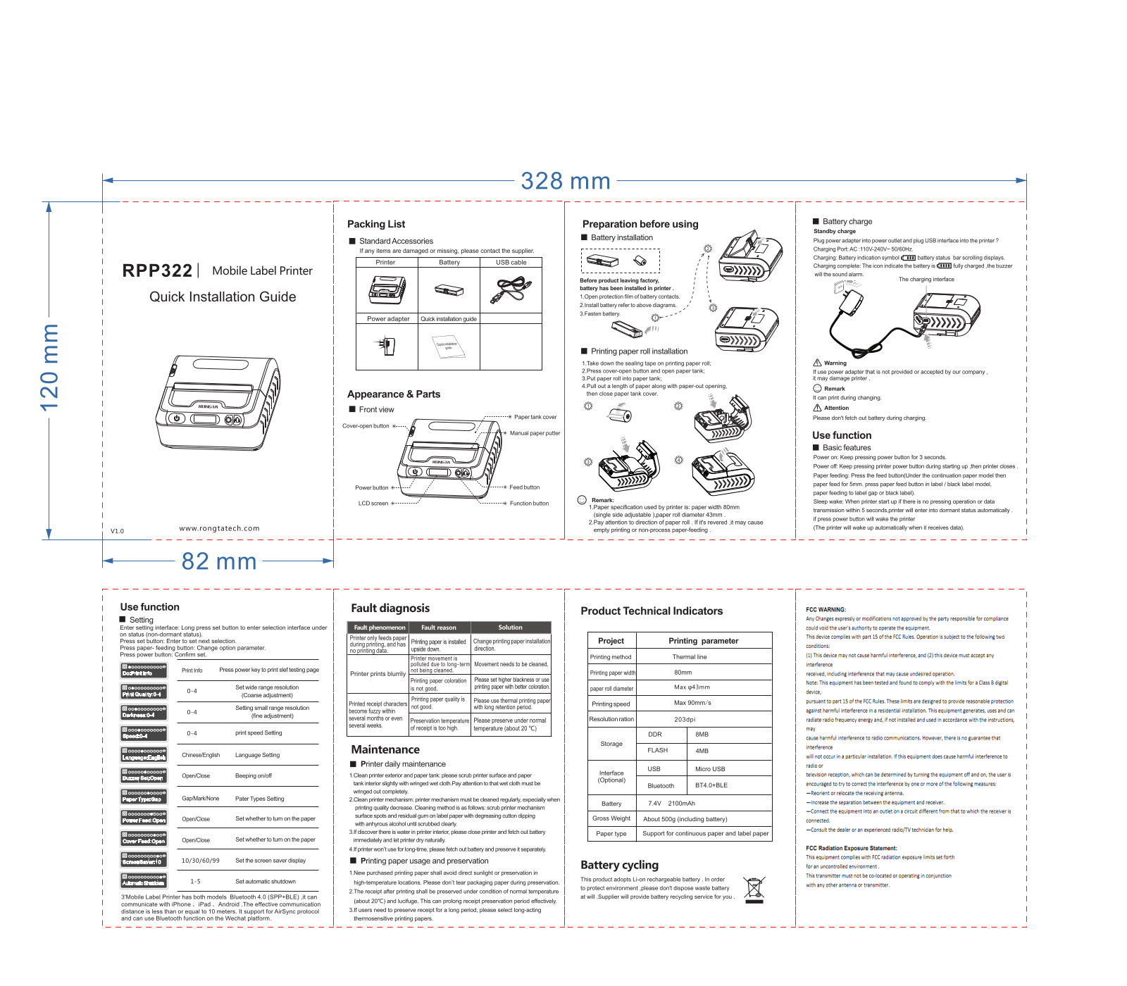 Rongta Technology RPP322 User Manual