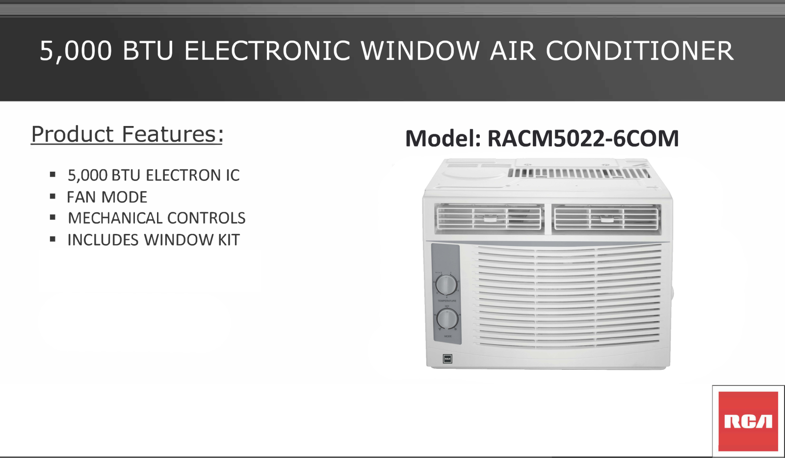 RCA RACM5022-6COM Specifications - ManualMachine.com