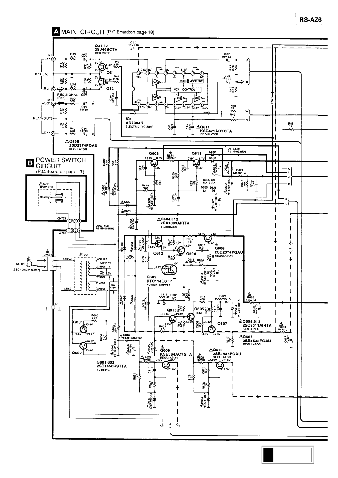 Technics AZ-6, RSAZ-6 Schematic