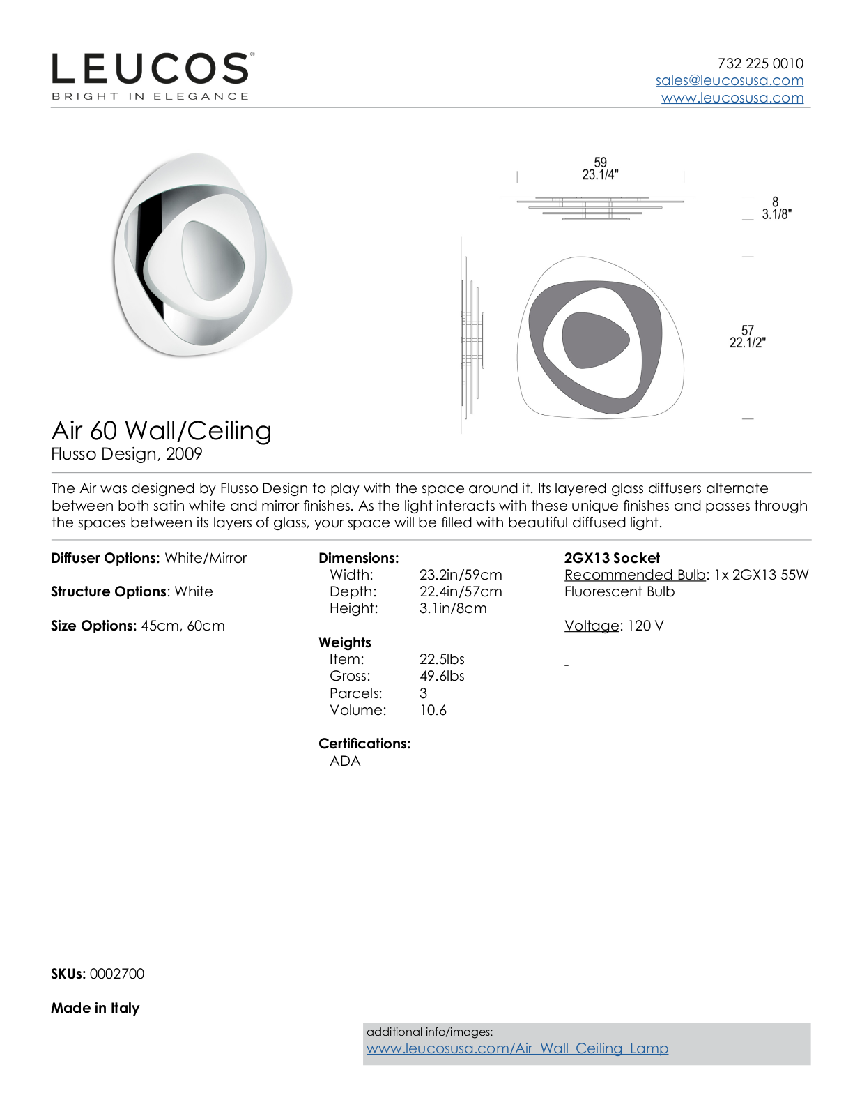 Leucos KBJI1253 Specifications - ManualMachine.com