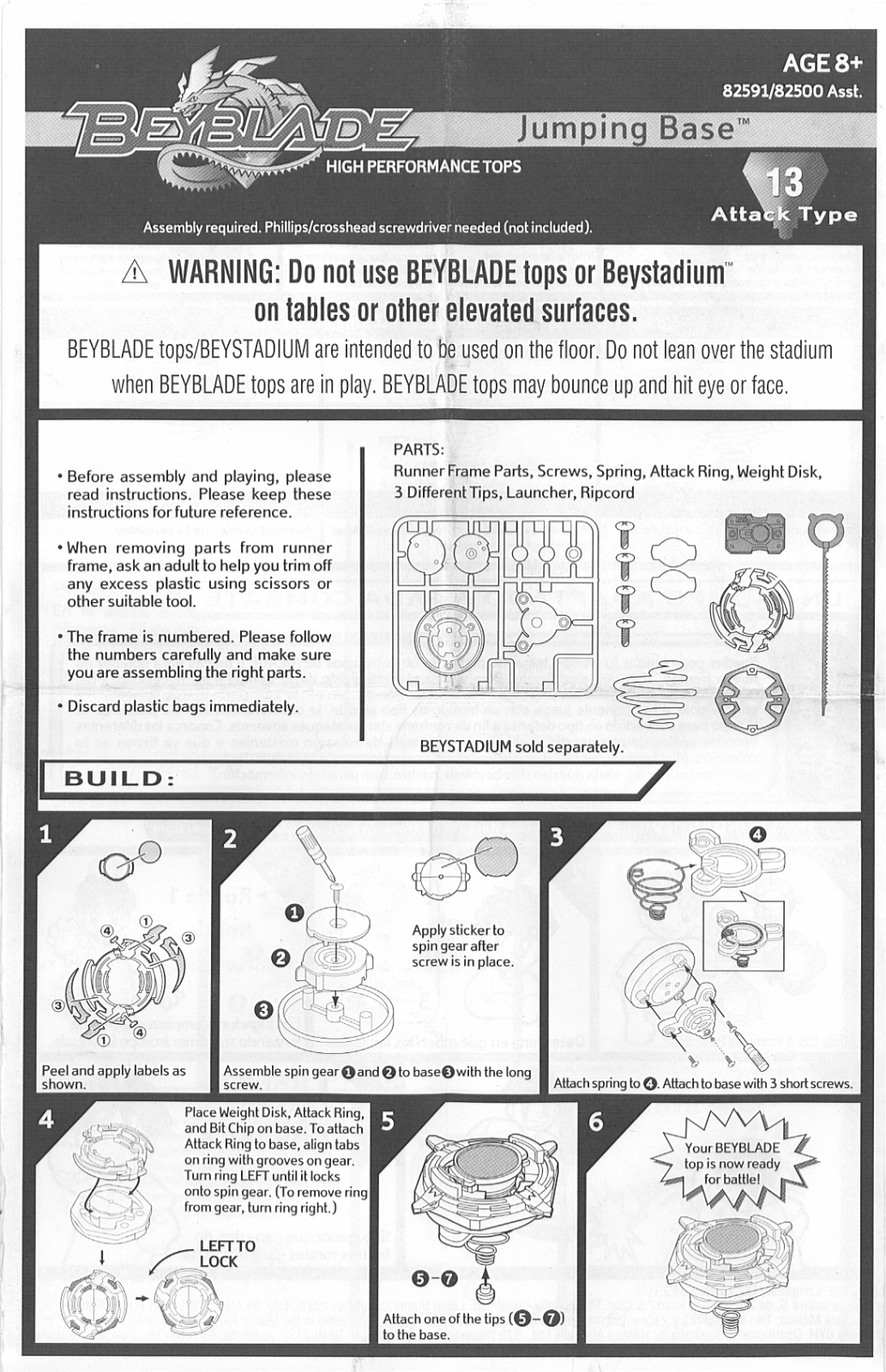 HASBRO Beyblade Jumping Base User Manual