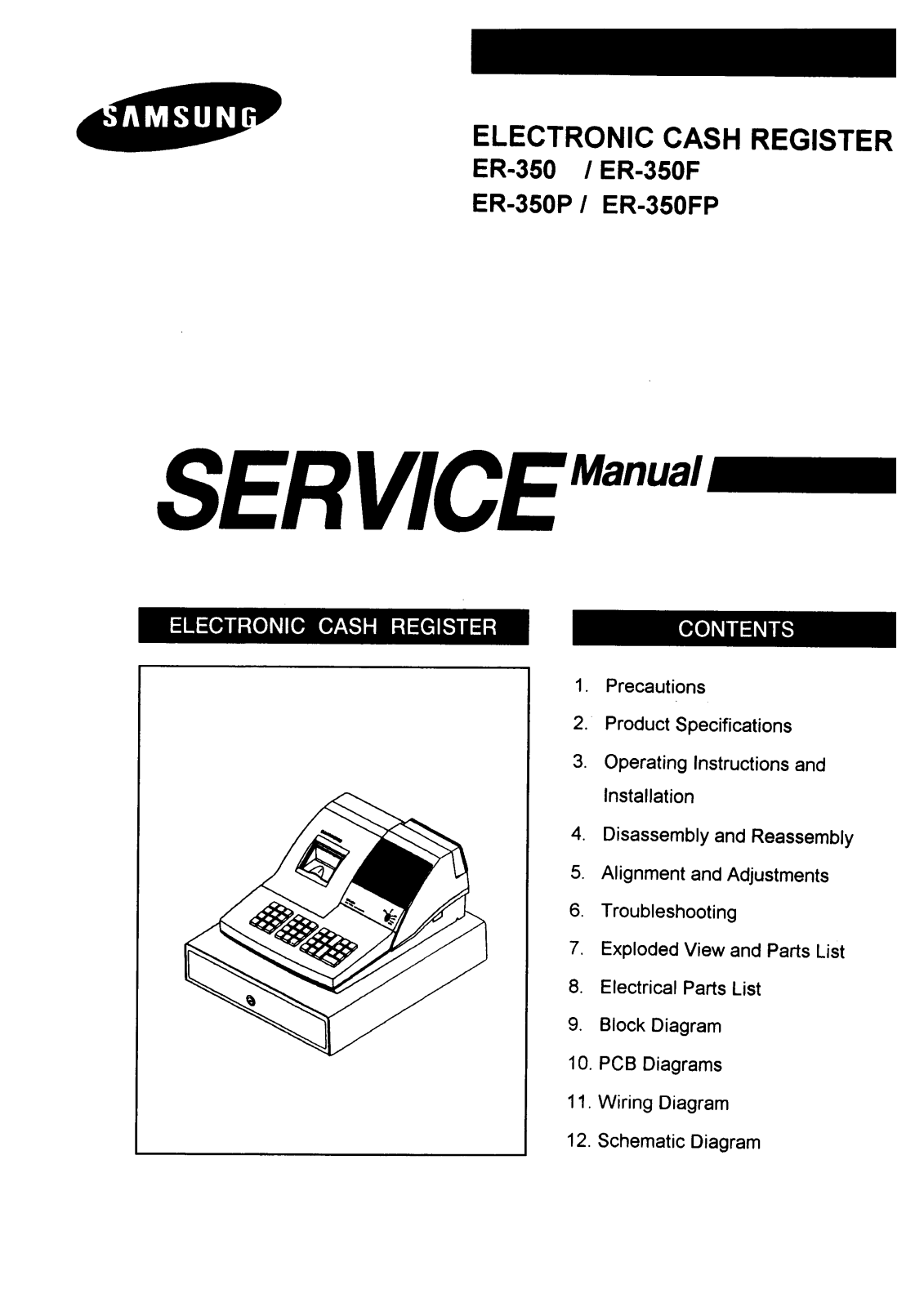 Samsung ER-350P, ER-350FP, ER-350, ER-350F User Manual