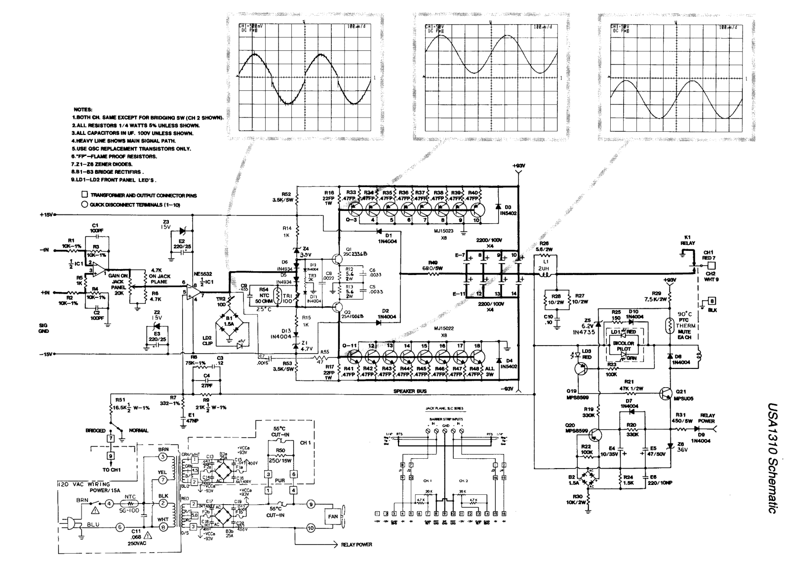 Sony usa1310 Schematic