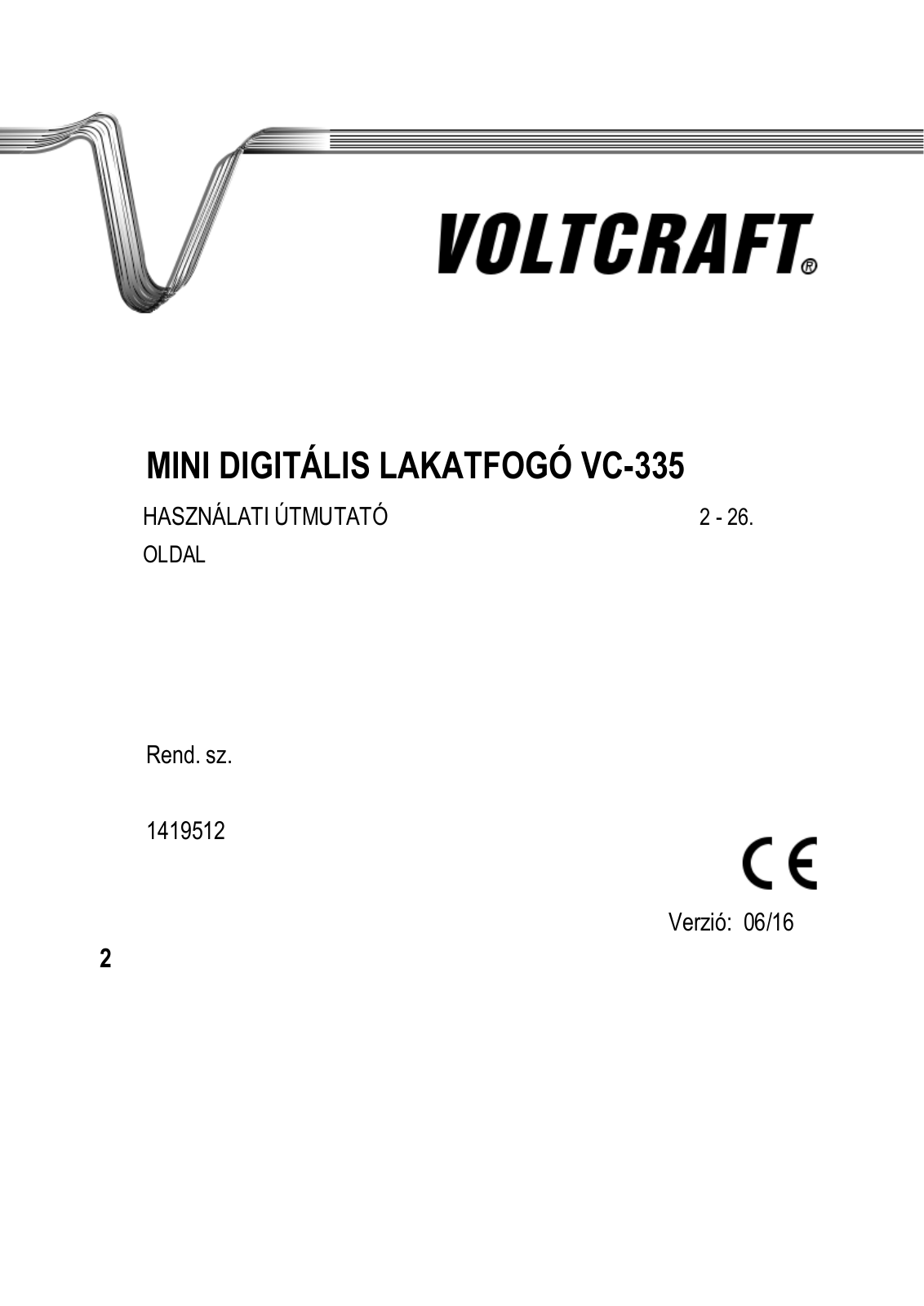 VOLTCRAFT VC-335 User guide