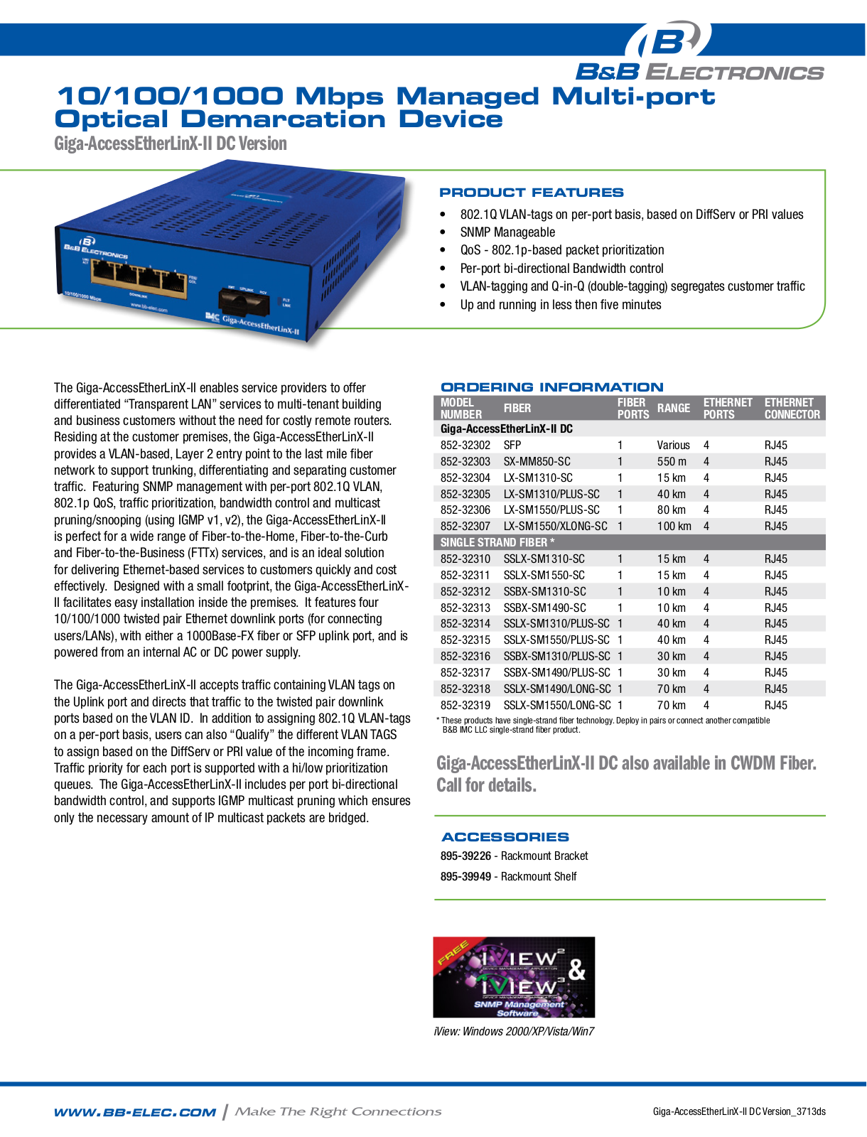 B&B Electronics 852-32302-19 Datasheet