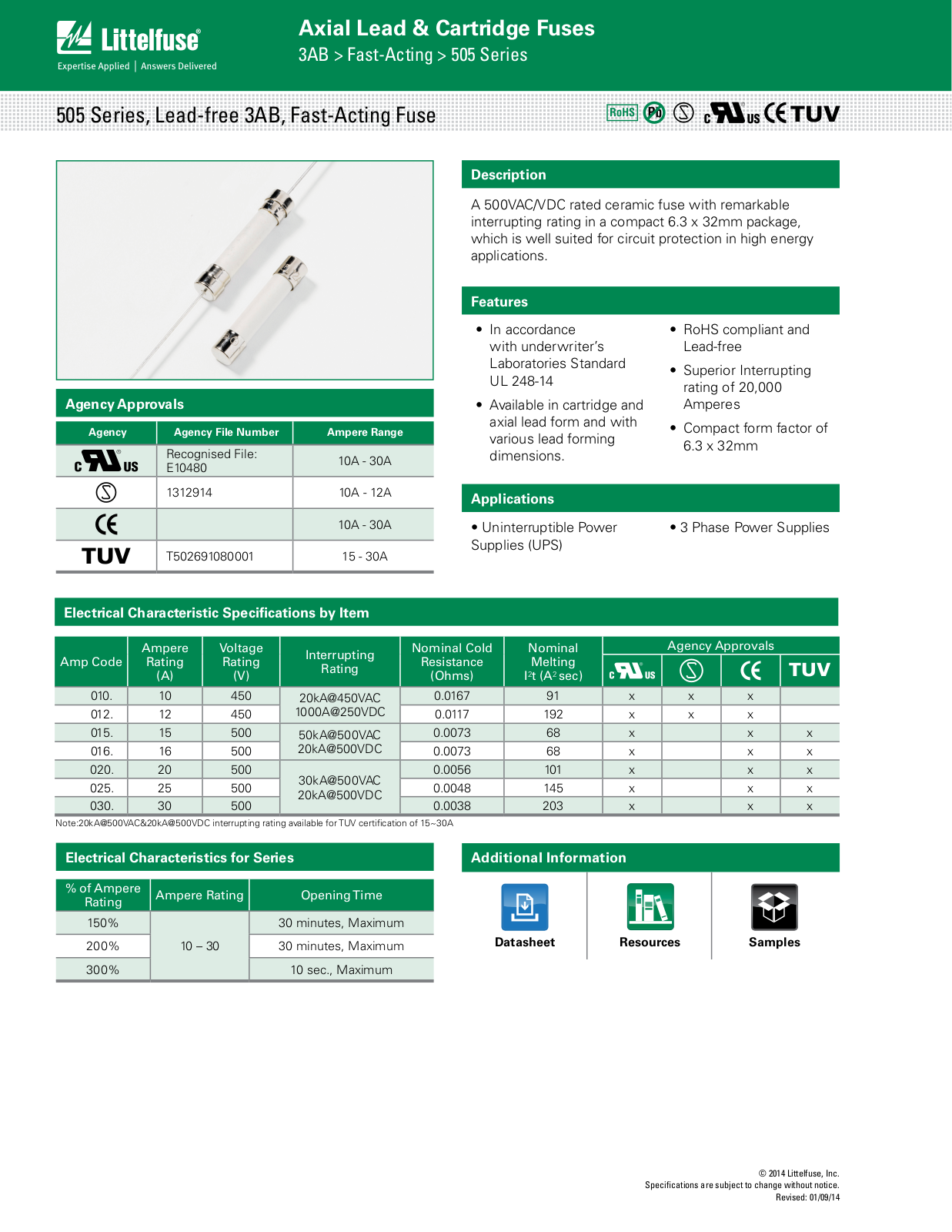 Littelfuse 505 User Manual