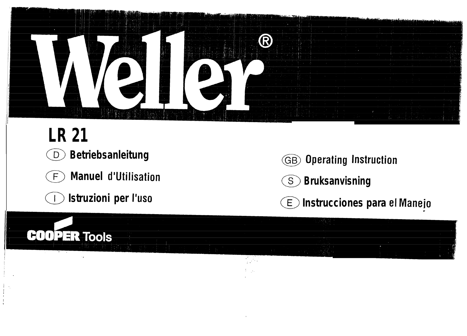 Weller LR21 User guide