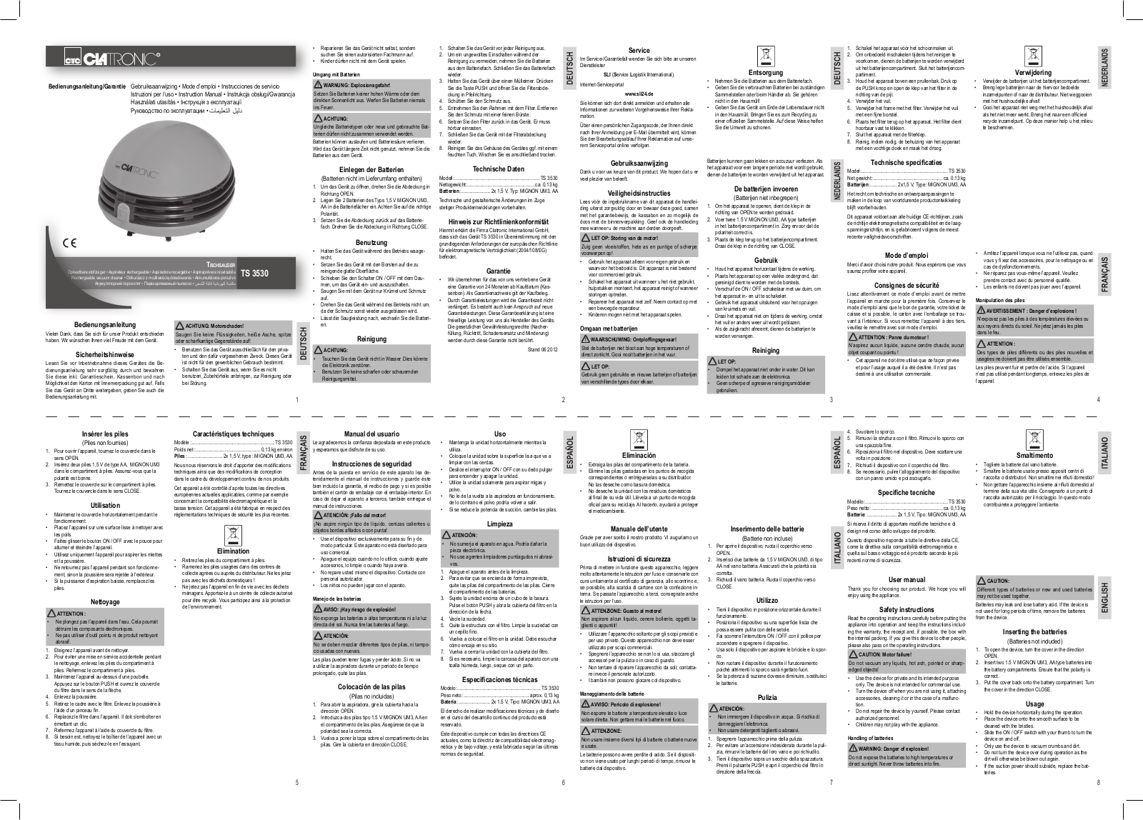 Clatronic TS 3530 User Manual