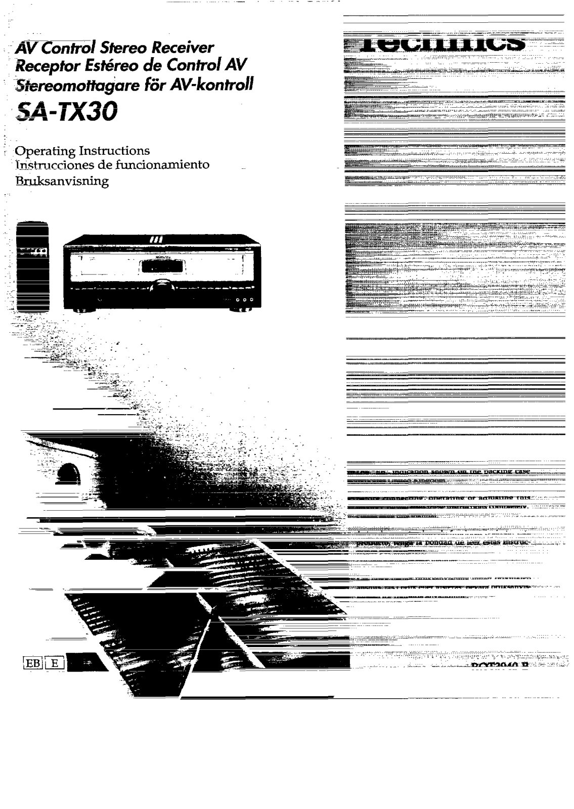 TECHNICS SA-TX 30 User Manual