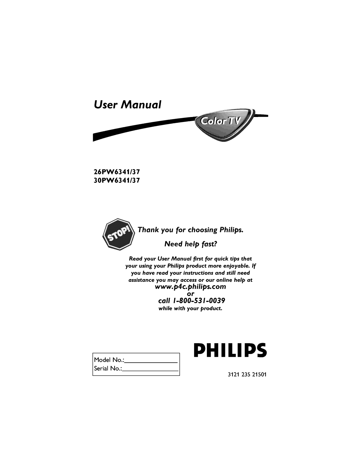 Philips 3121 235 21501 User Manual