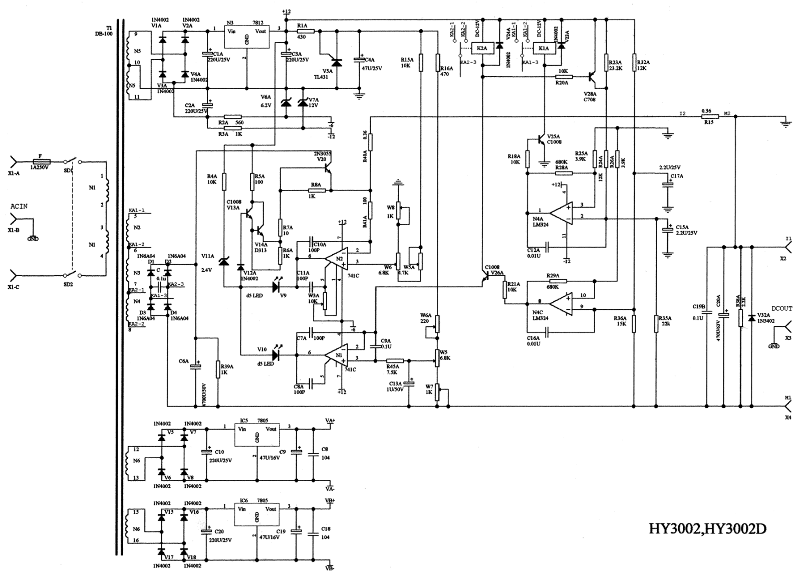 Mastech HY-3002D Schematic - ManualMachine.com