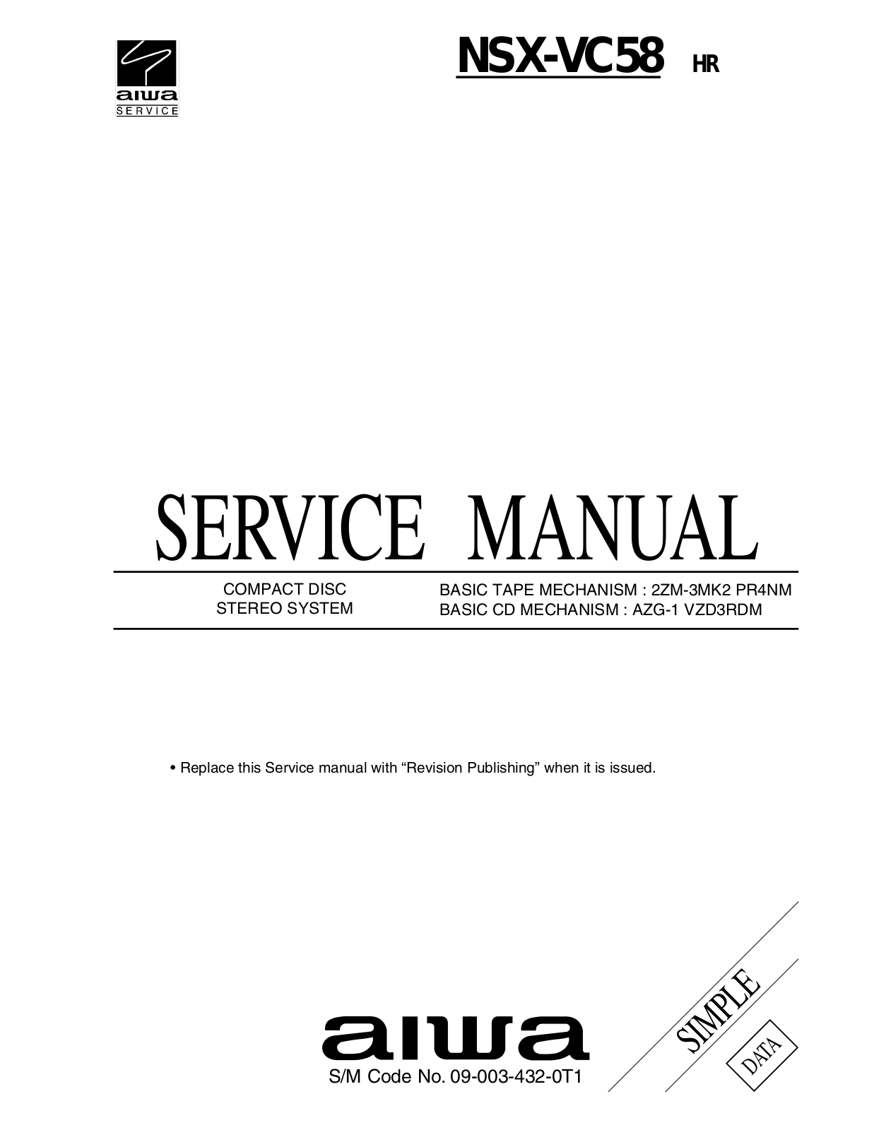 Aiwa NSX-VC58 Service Manual