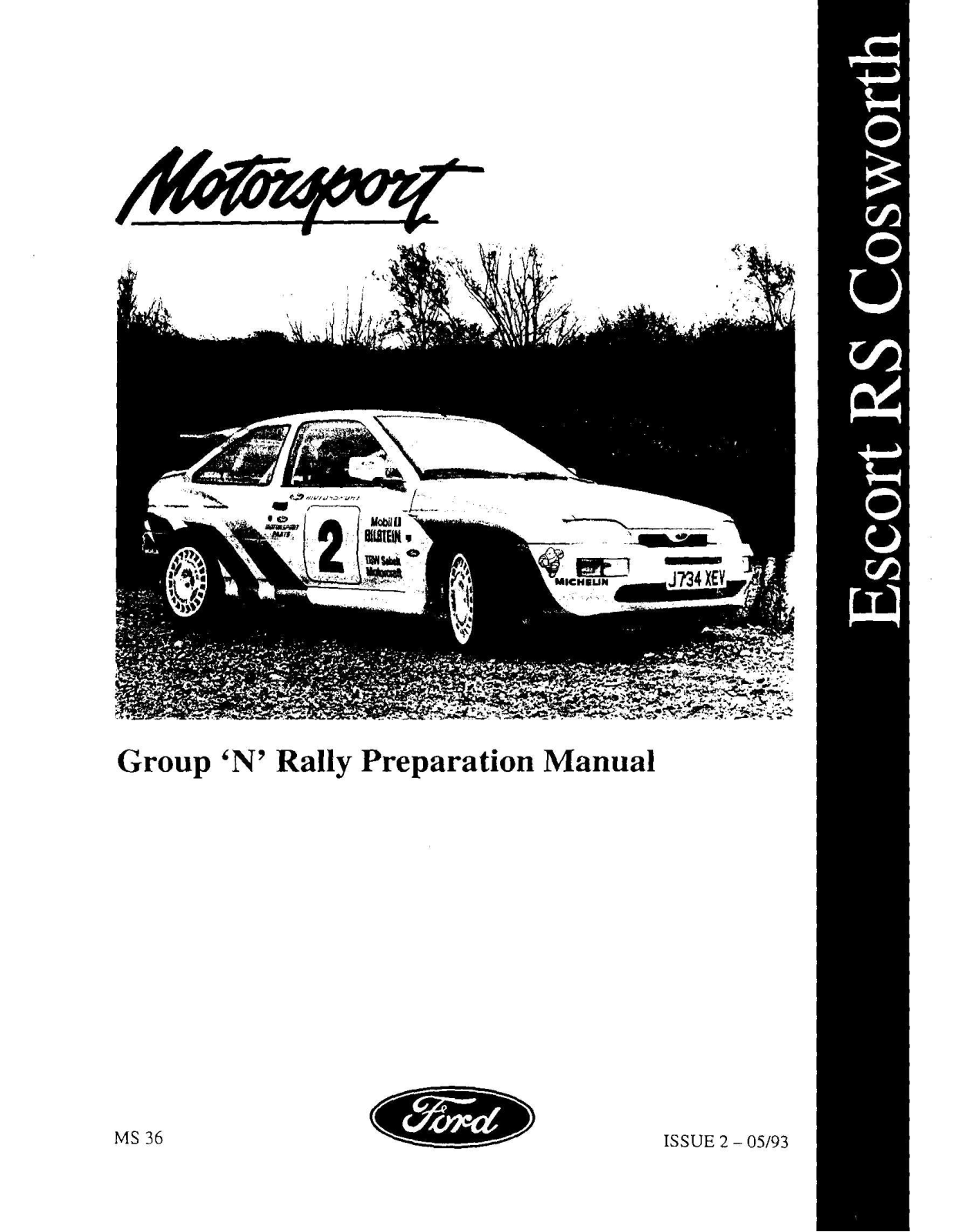 Escort RS Cosworth Group N User Manual