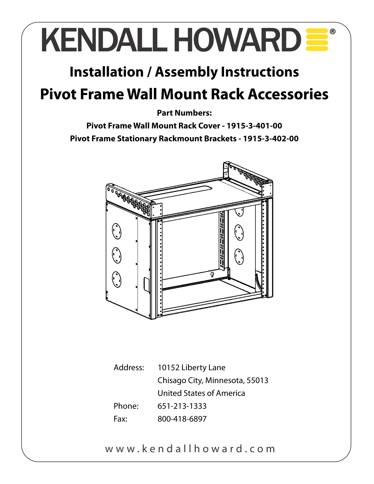 Kendall Howard 1915-3-402-00 User Manual